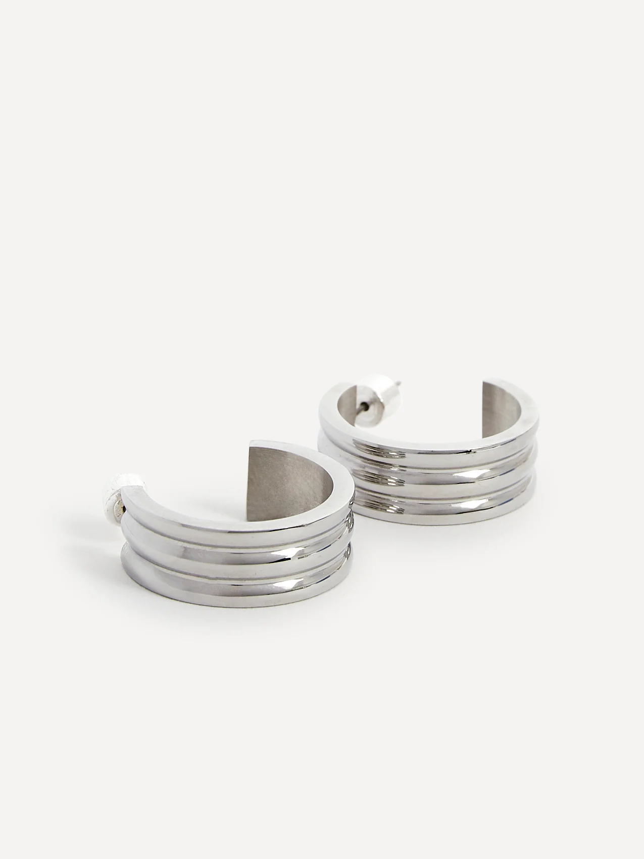 Spirit Silver Large Hoop Earrings - Image 4