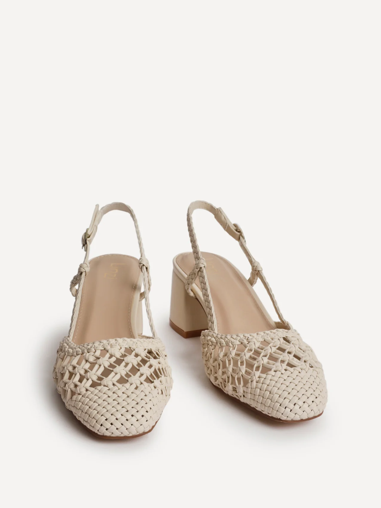 Spring Beige Handwoven Court Heels - Image 3