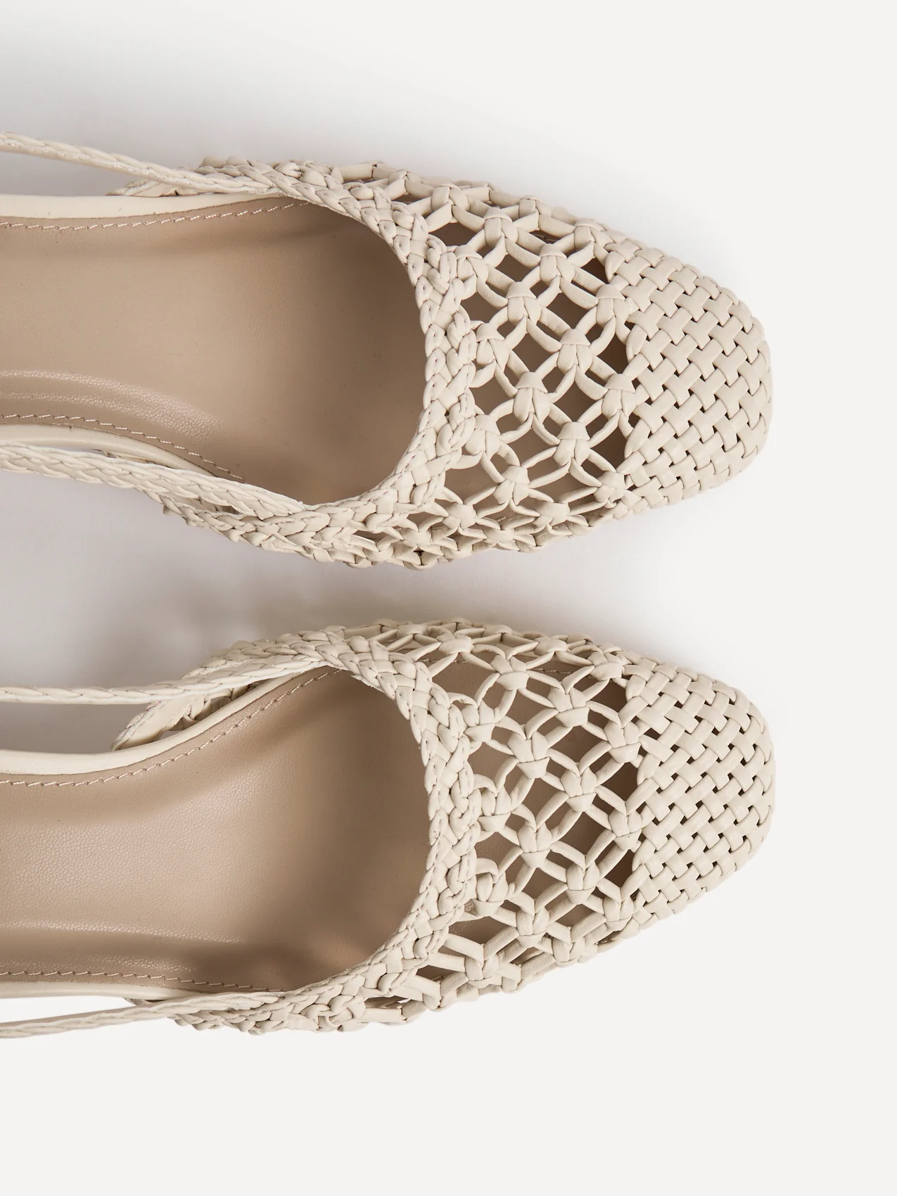 Spring Beige Handwoven Court Heels - Image 5