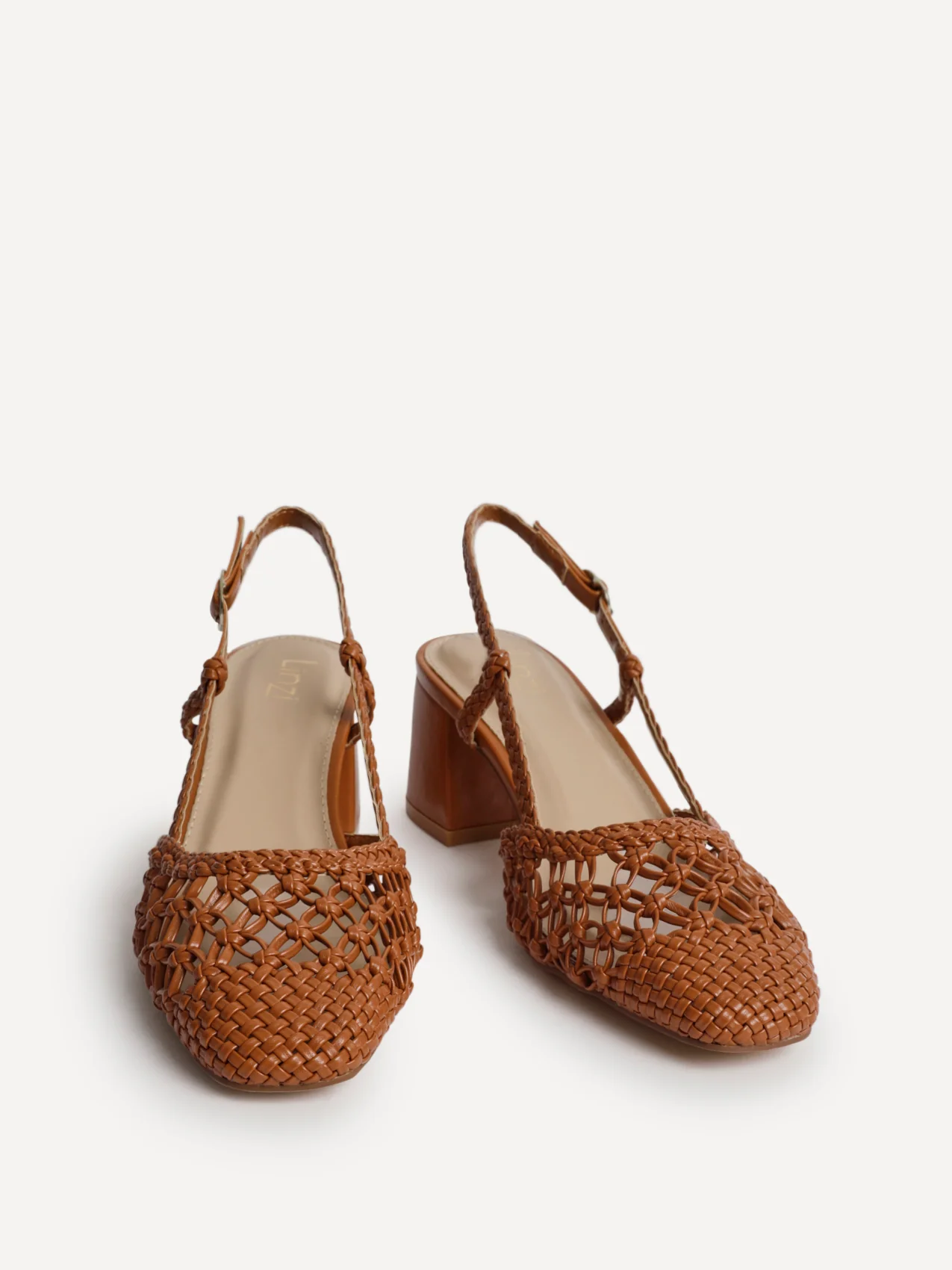 Spring Tan Handwoven Court Heels - Image 3