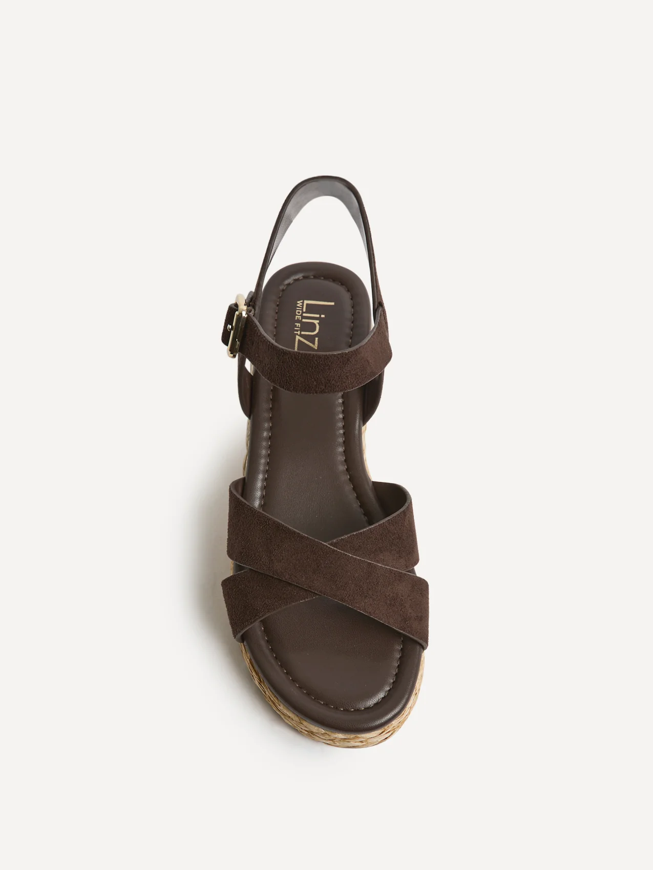 Spritz Wide Fit Brown Flatform Sandals - Image 4