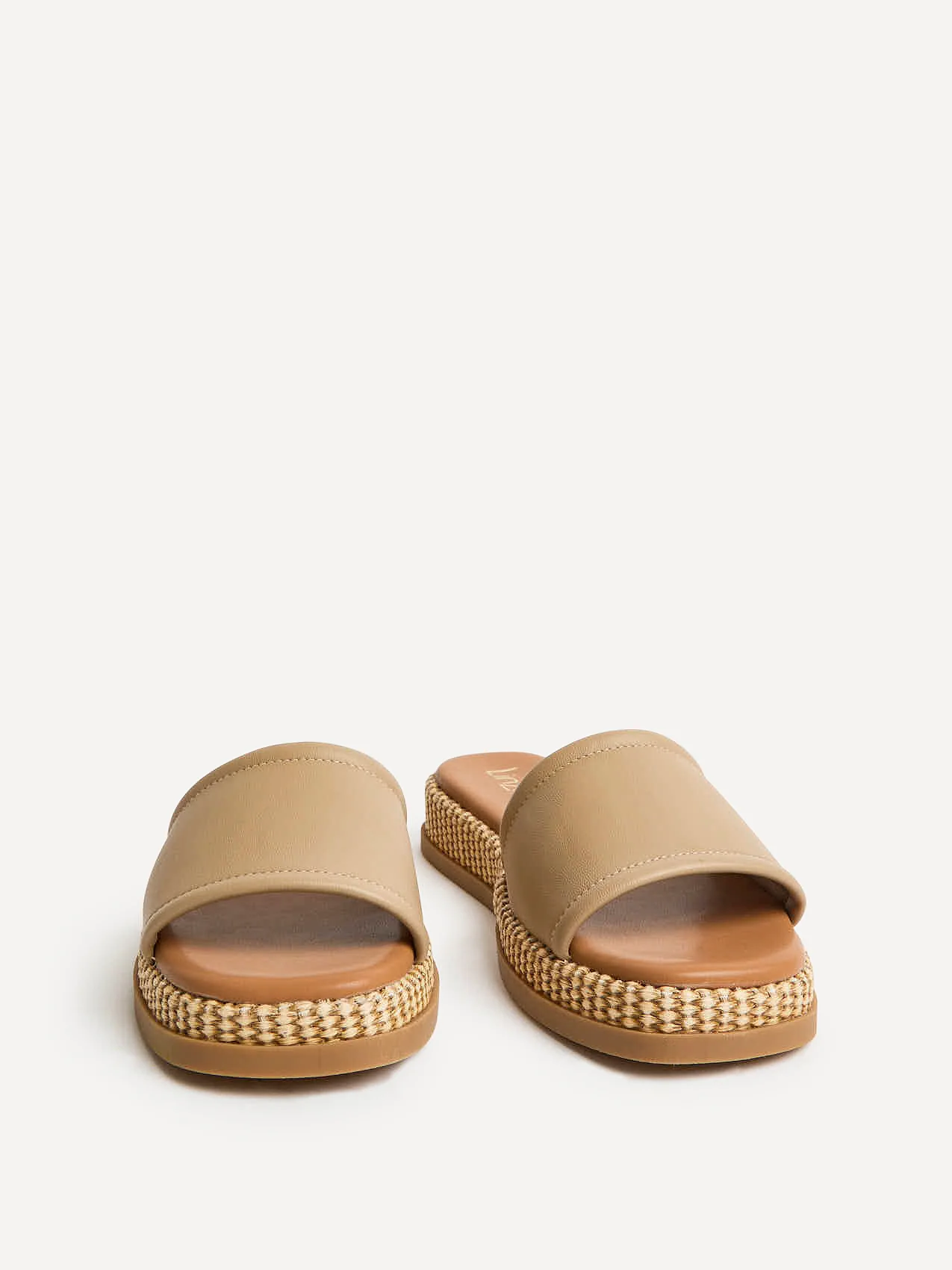 Stay Taupe Flatform Mule Sandals - Image 3