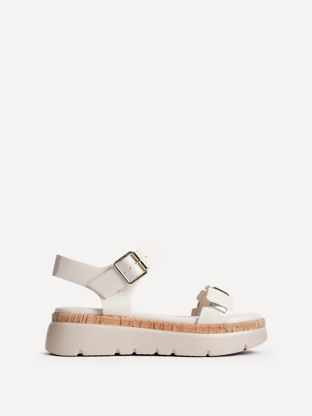 Stride Nude Flatform Sandals - Image 2
