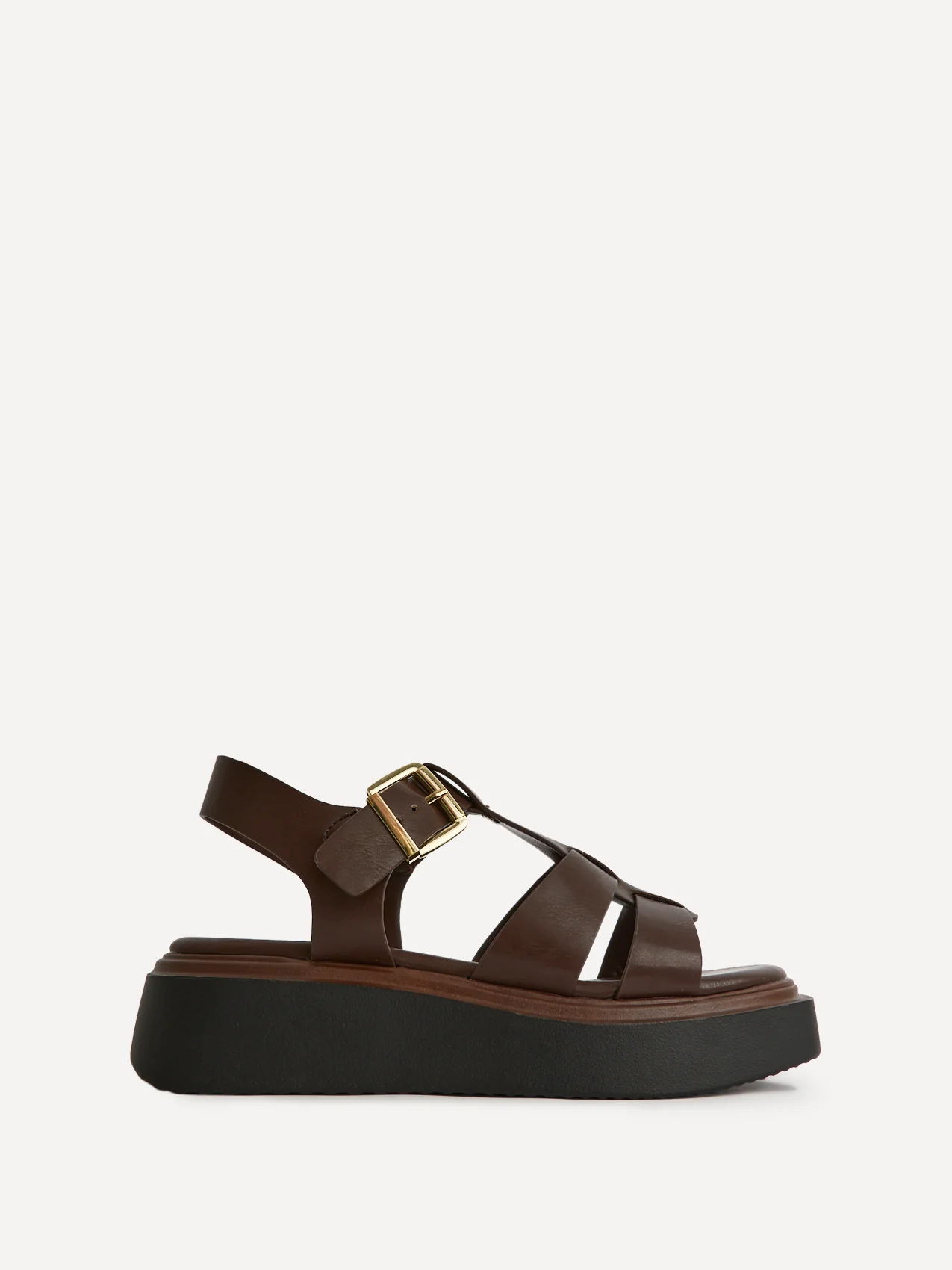 Subtract Brown Gladiator Flatform Sandals - Image 2