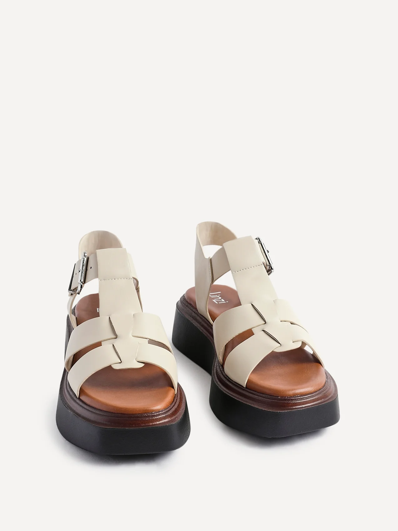 Subtract Nude Gladiator Flatform Sandals - Image 3