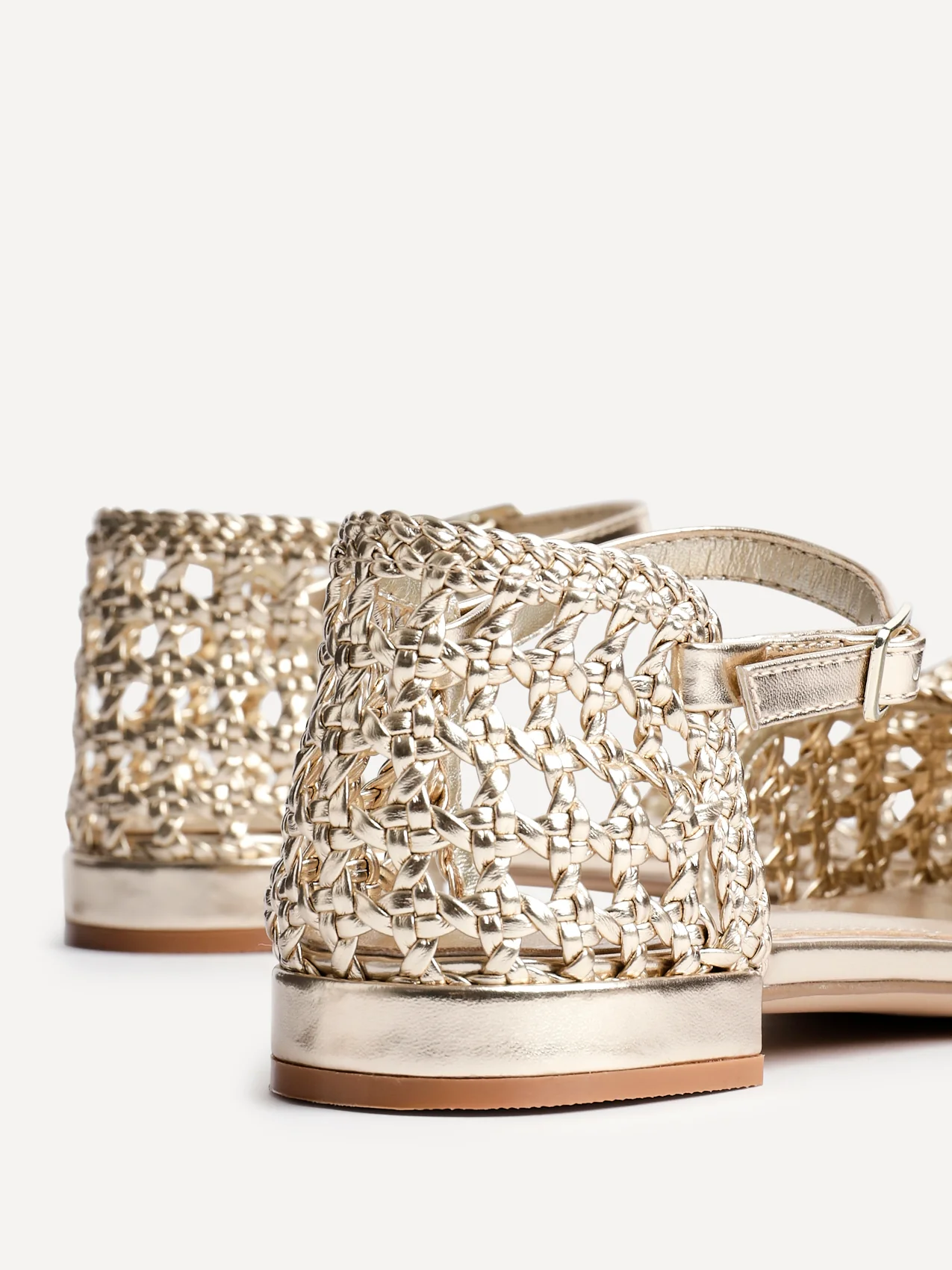 Suki Gold Handwoven Sandals - Image 5