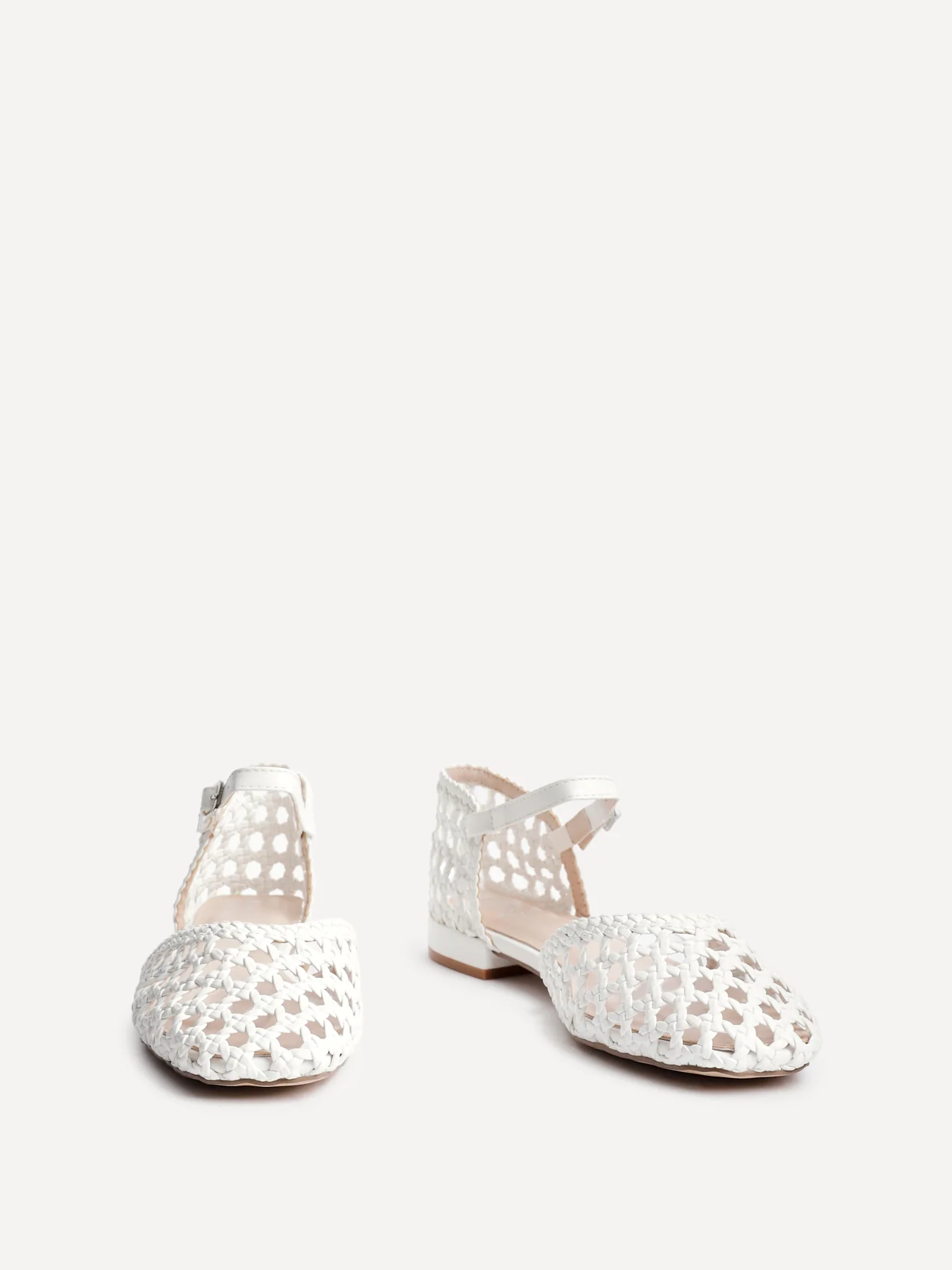 Suki White Handwoven Sandals - Image 3