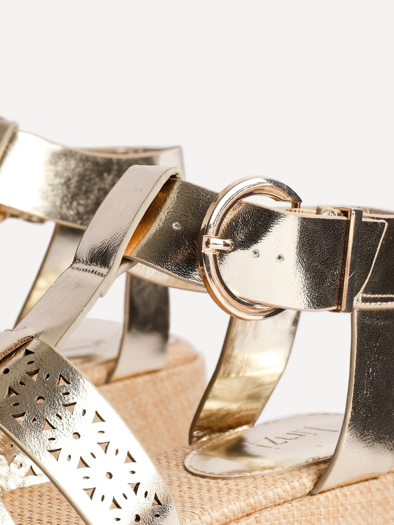 Sunkissed Gold Gladiator Flatform Sandals - Image 4