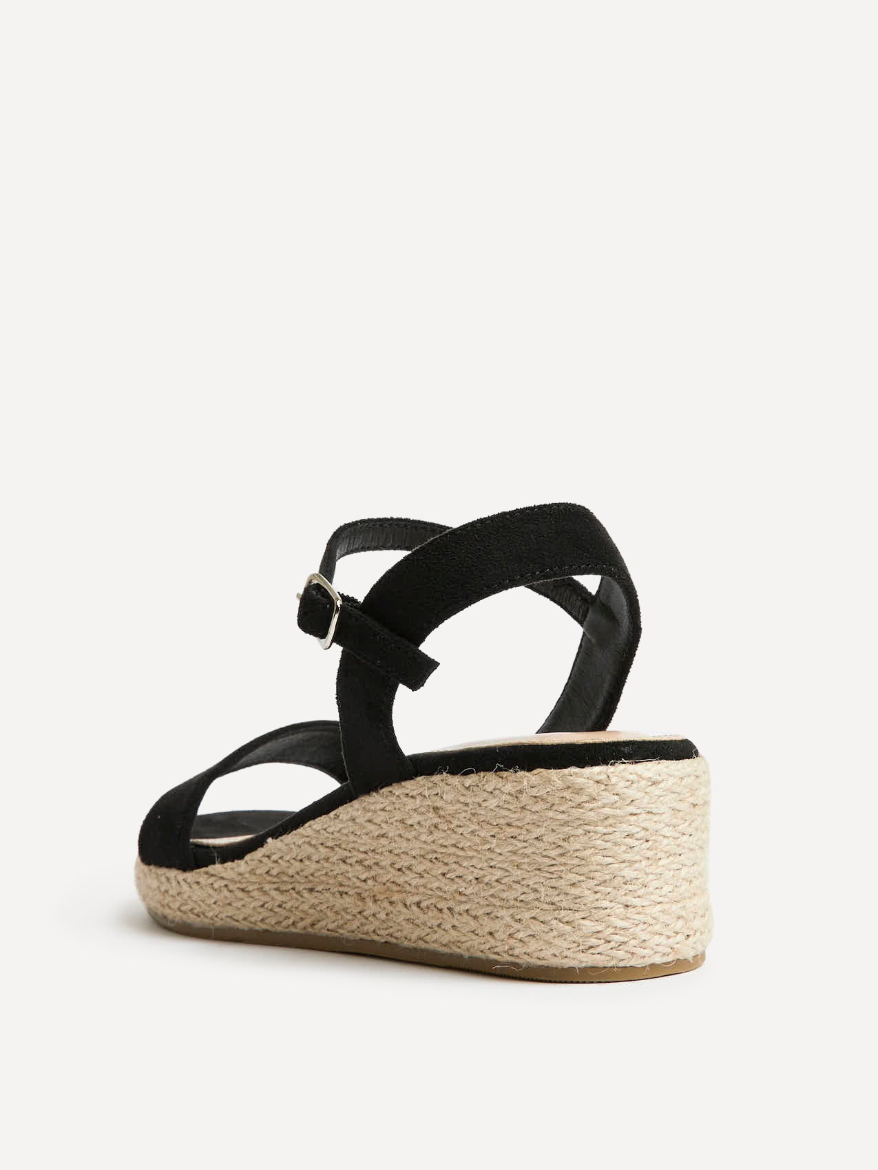 Sunrise Black Espadrille Flatform Sandals - Image 5