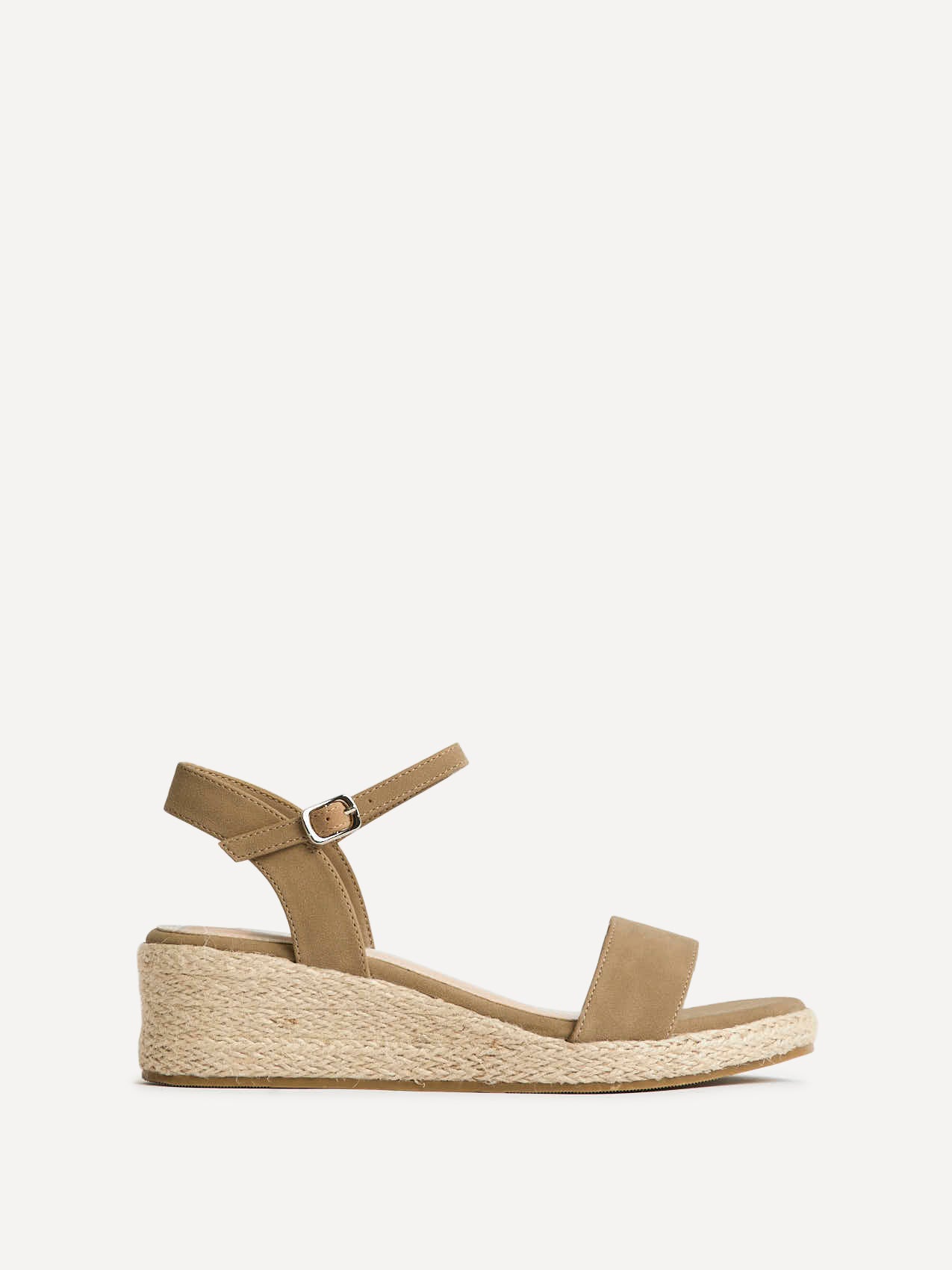 Sunrise Taupe Espadrille Flatform Sandals - Image 2