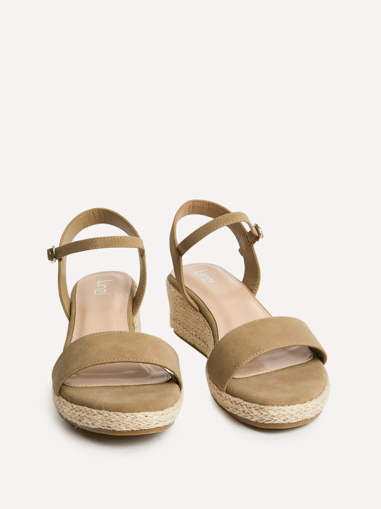 Sunrise Taupe Espadrille Flatform Sandals - Image 3