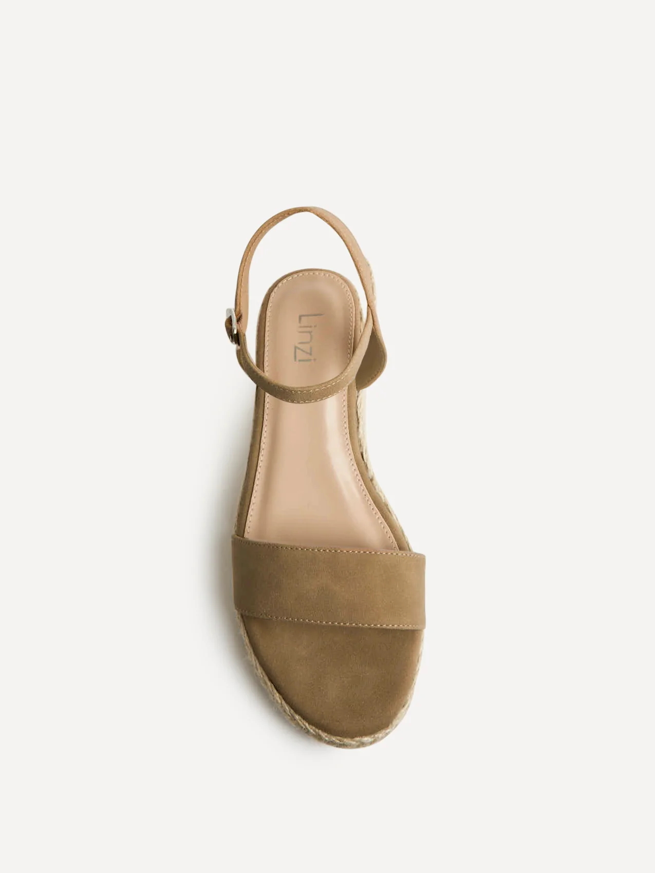 Sunrise Taupe Espadrille Flatform Sandals - Image 4