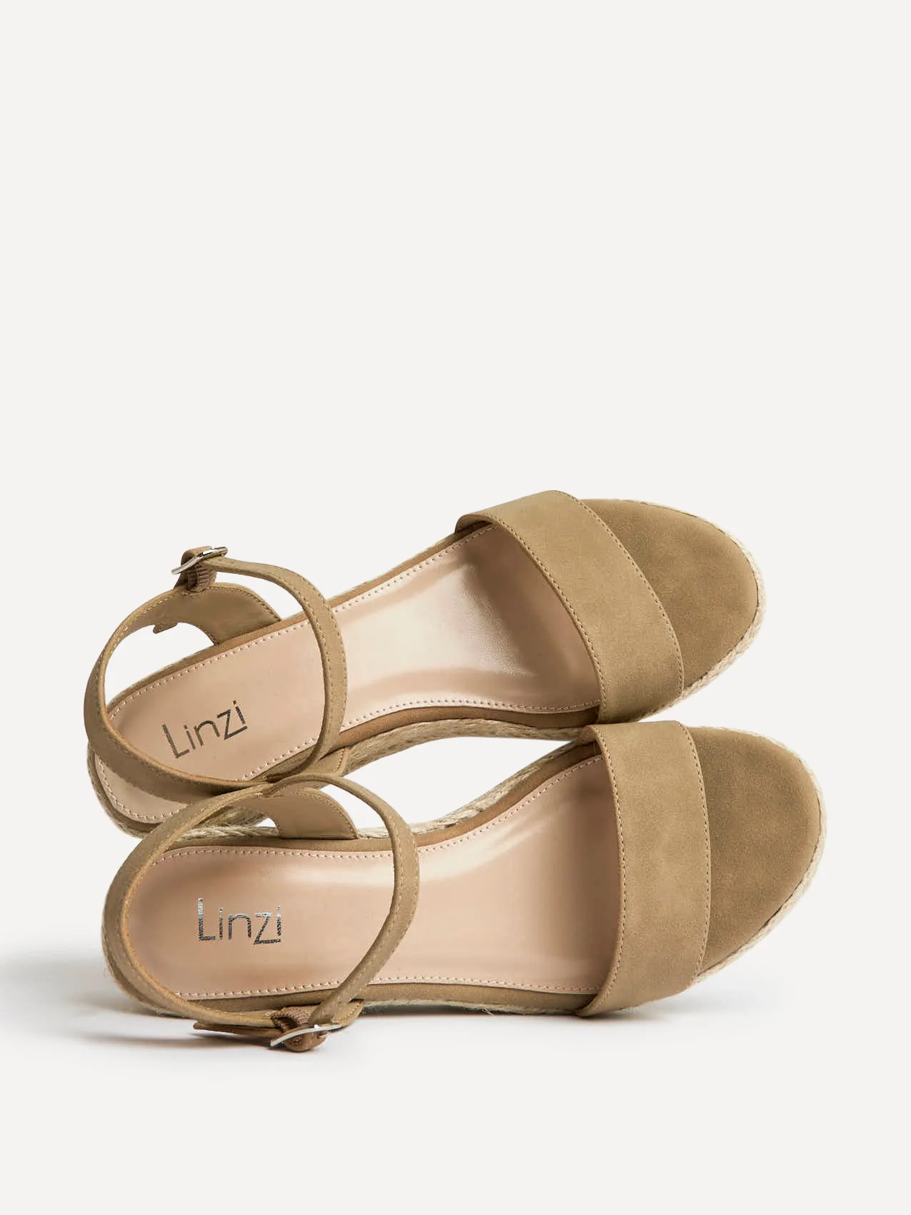Sunrise Taupe Espadrille Flatform Sandals - Image 5