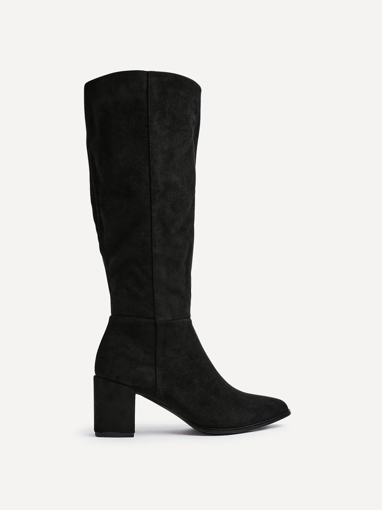 Swerve Black Heeled Long Boots - Image 2
