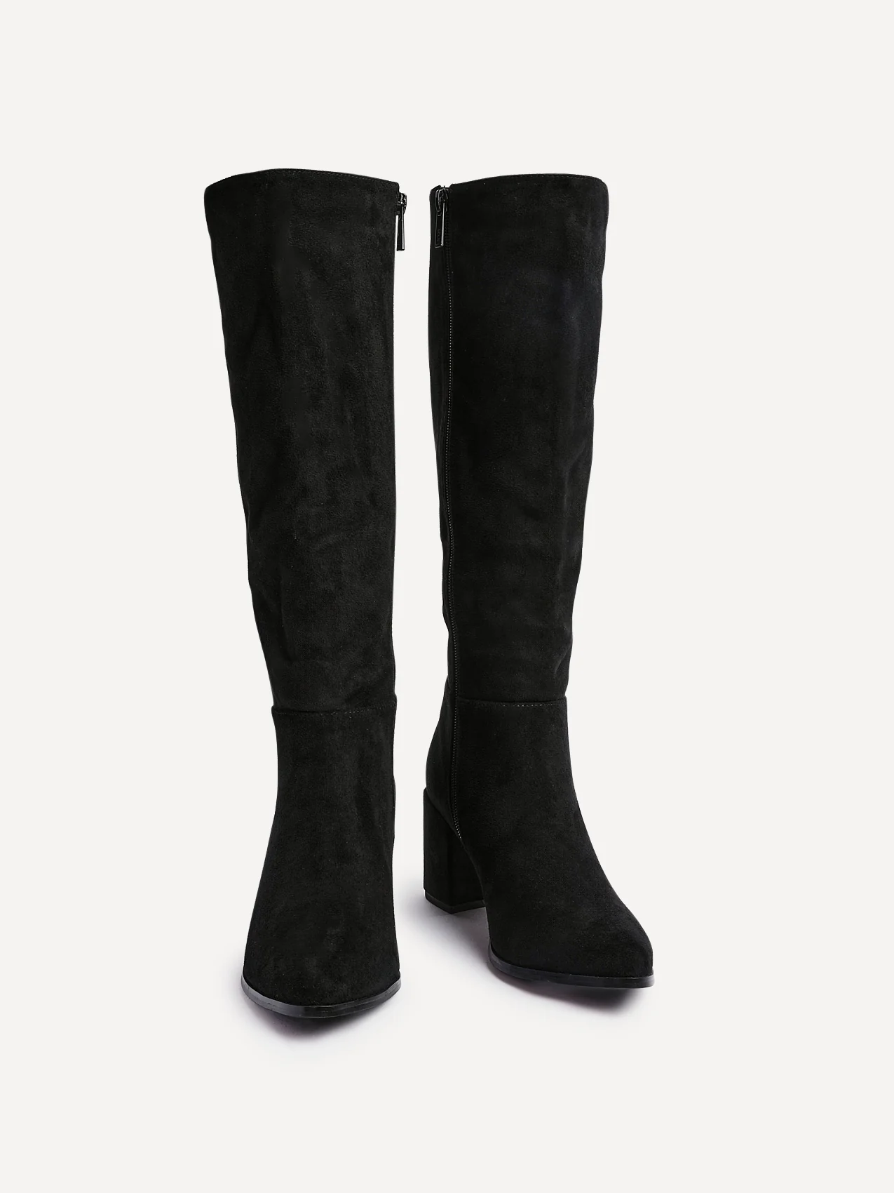 Swerve Black Heeled Long Boots - Image 3
