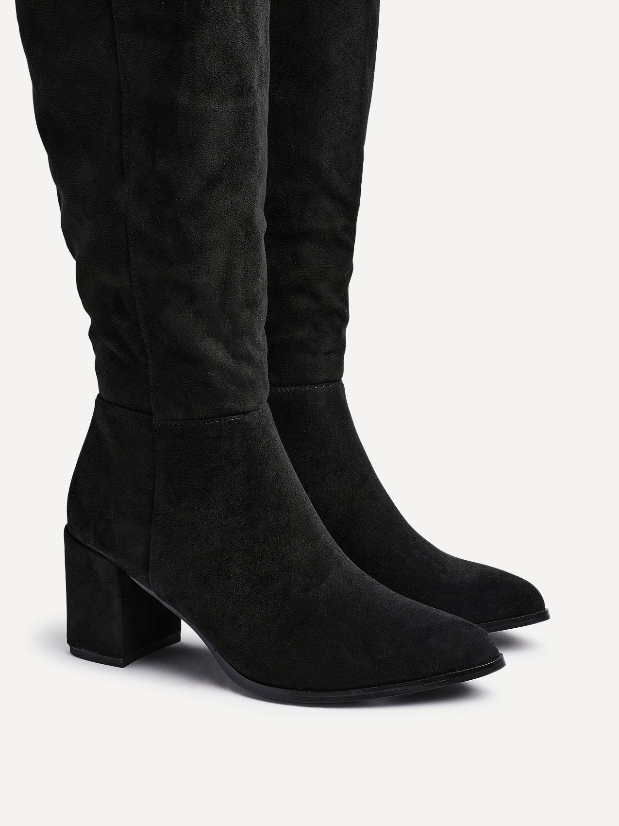 Swerve Black Heeled Long Boots - Image 5