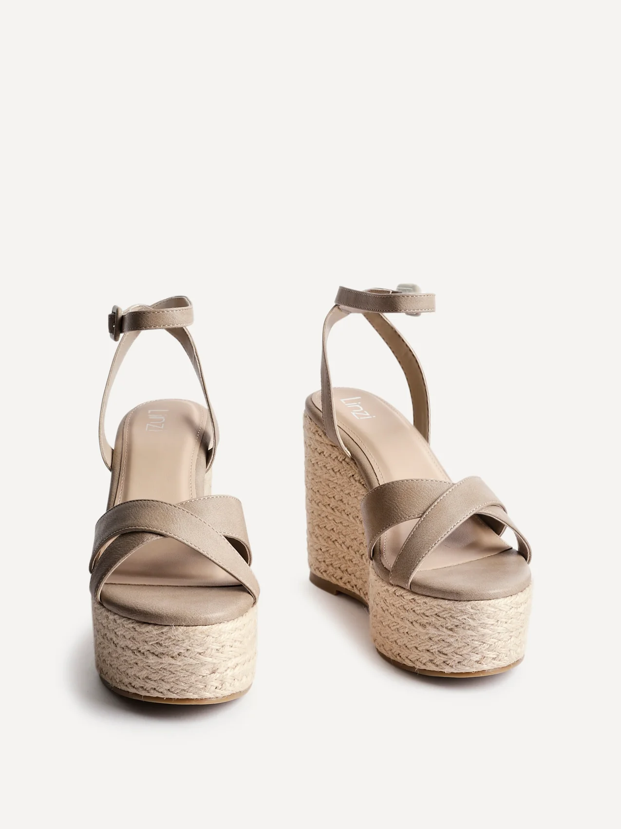 Tahiti Taupe Crossover Espadrille Wedge - Image 3