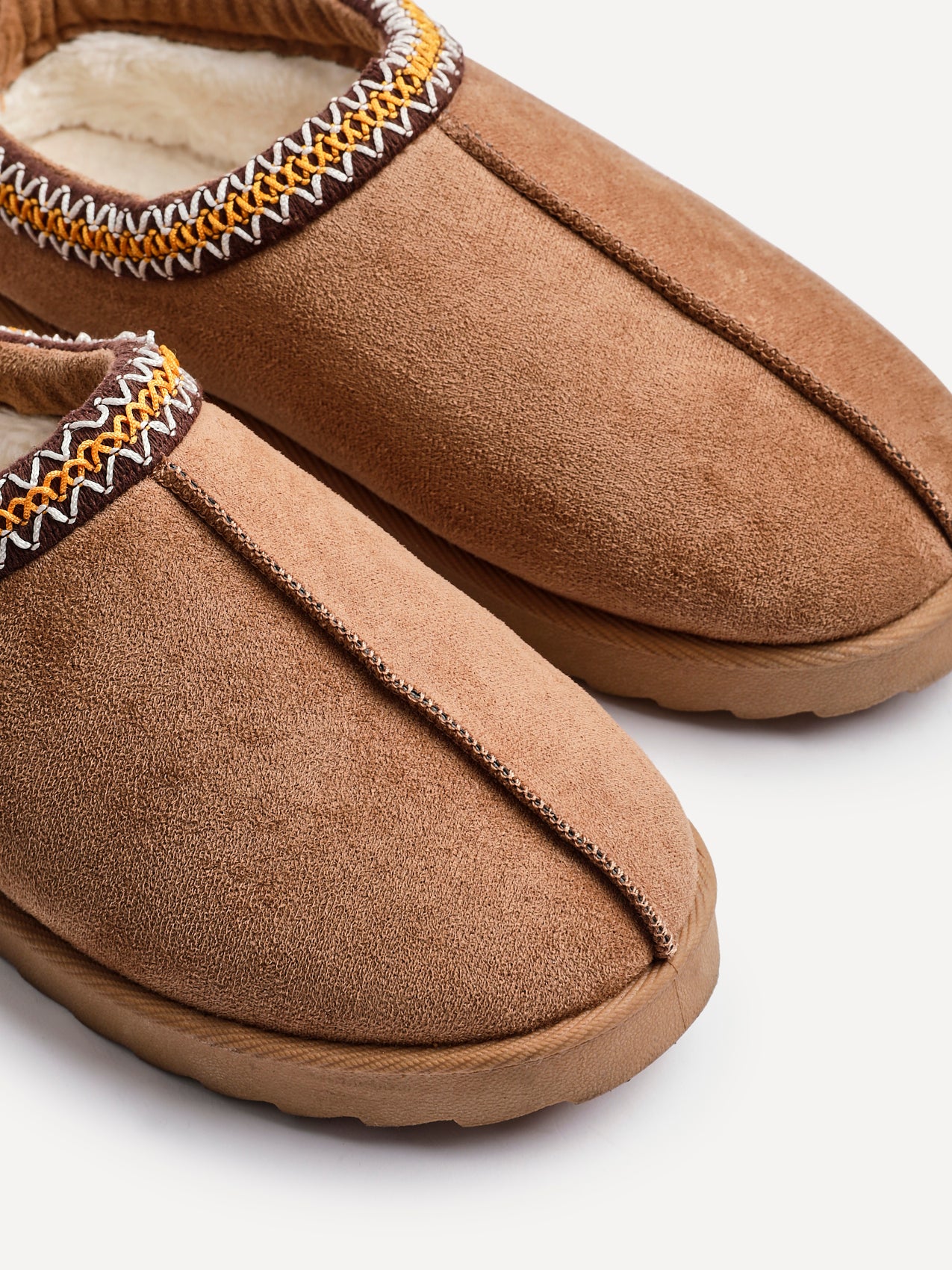Tammy Chestnut Faux Suede Slippers - Image 5
