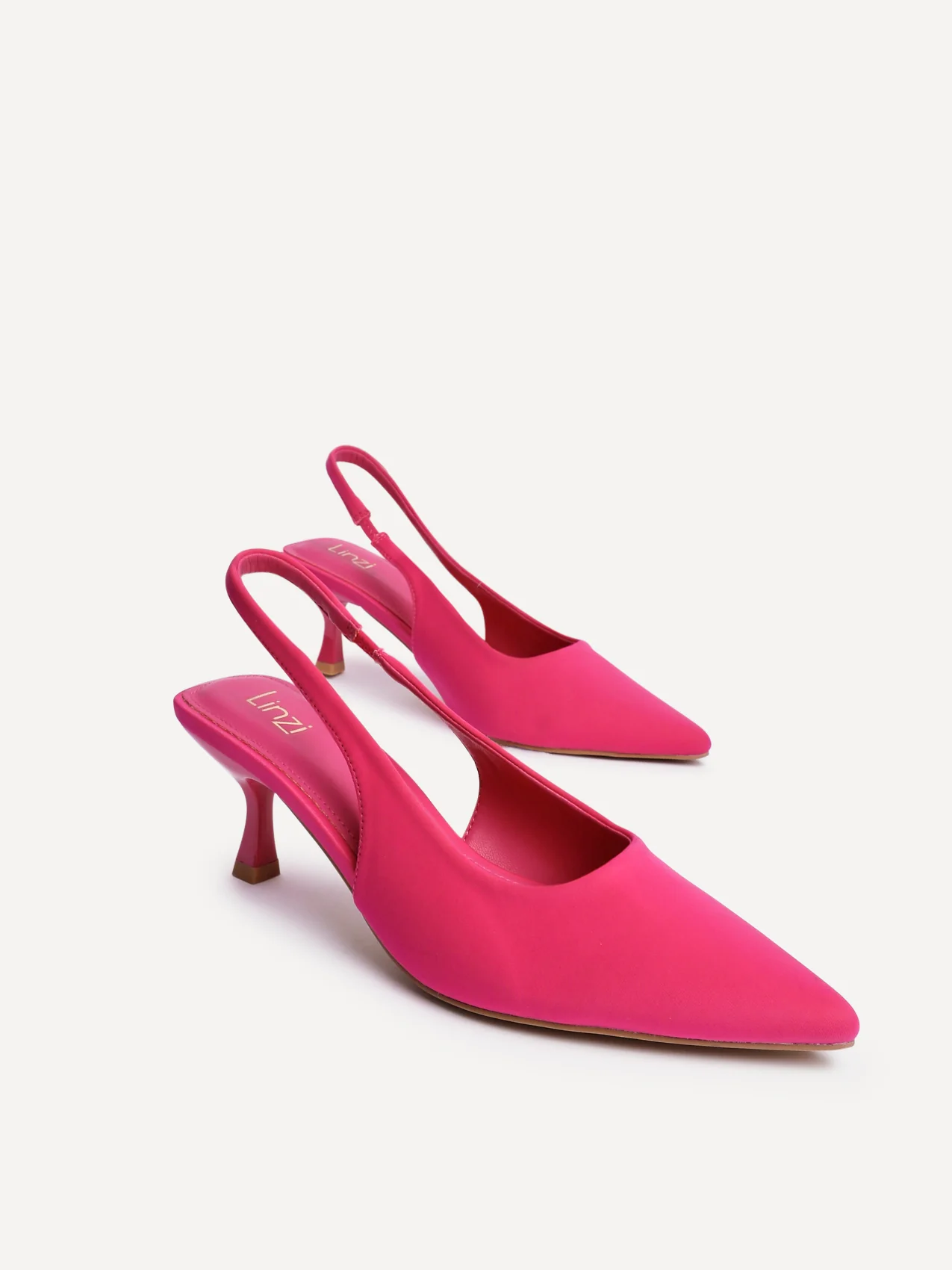 Tavia Fuchsia Scuba Slingback Court Heels - Image 4