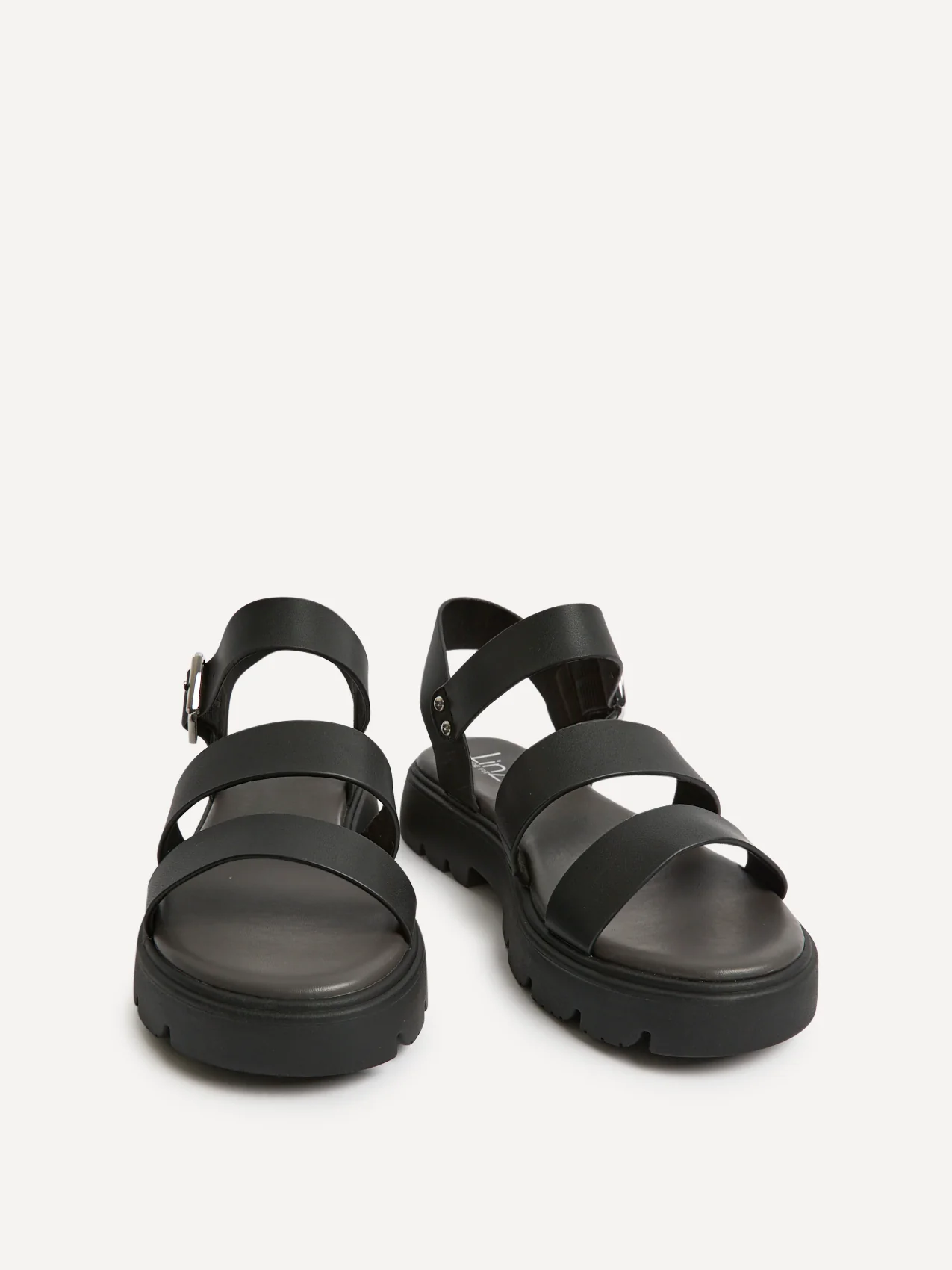 Tayla Wide Fit Black Gladiator Sandals - Image 3