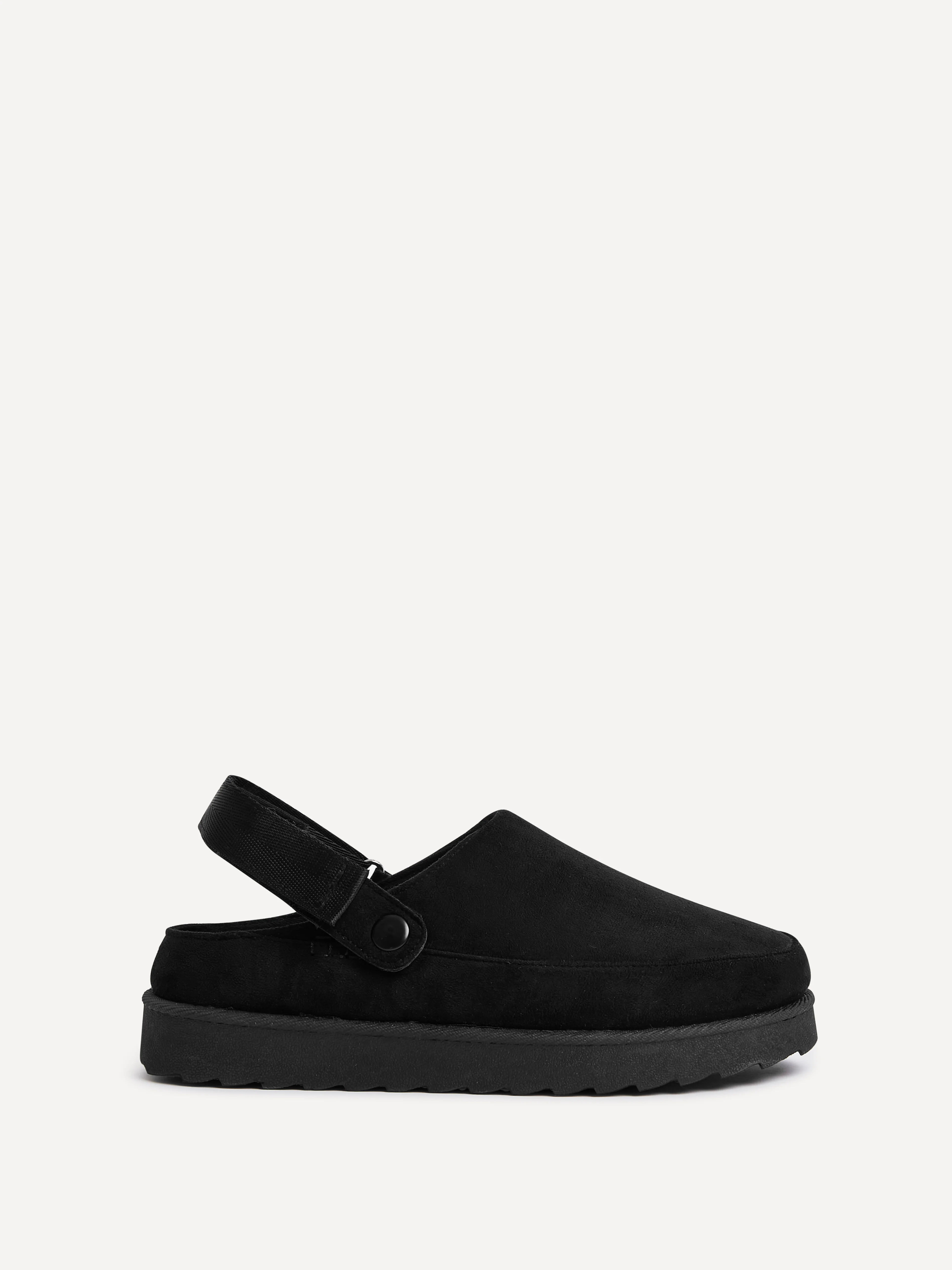 Teddy Black Faux Fur Clogs - Image 2