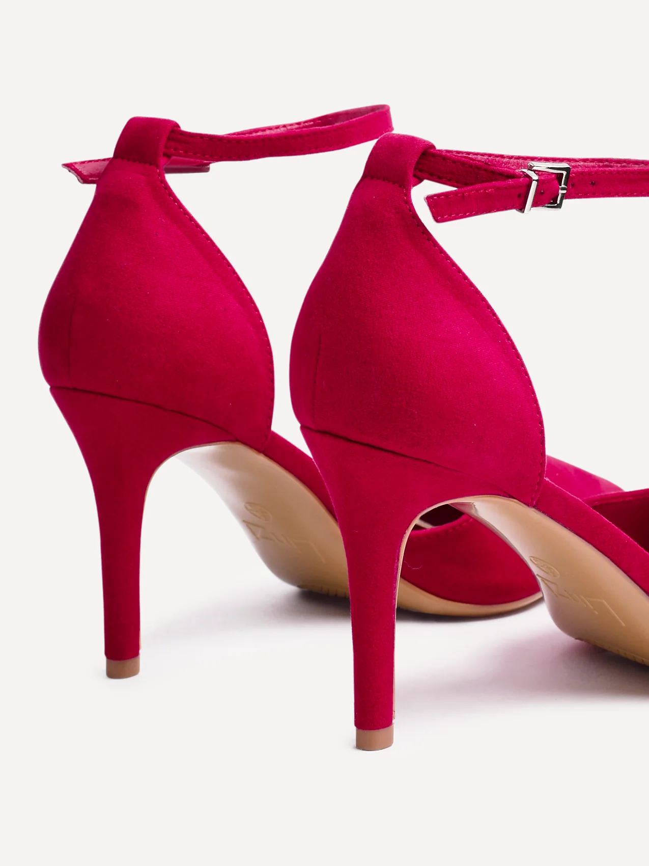 Thea Red Faux Leather Stiletto Court Heels - Image 5