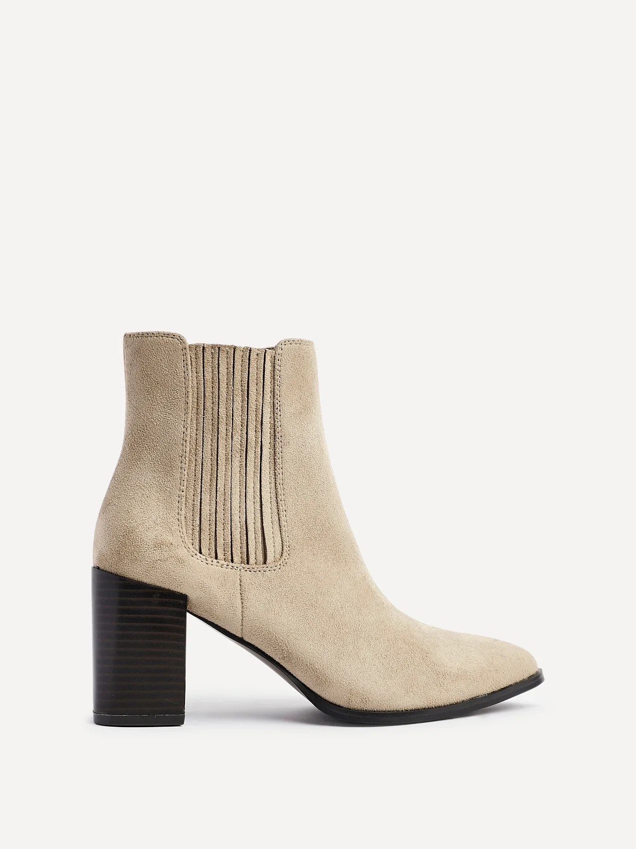 Thrive Taupe Block Heeled Boots - Image 2