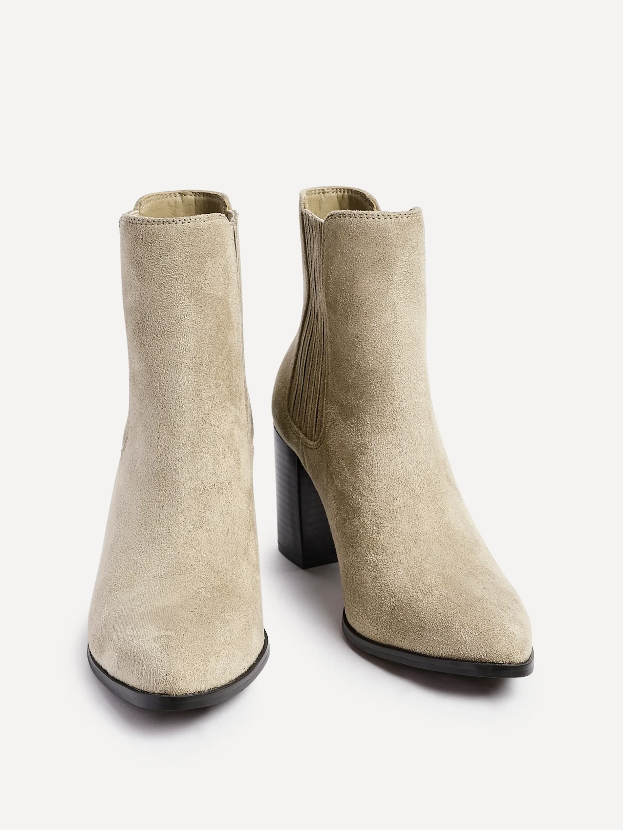 Thrive Taupe Block Heeled Boots - Image 3