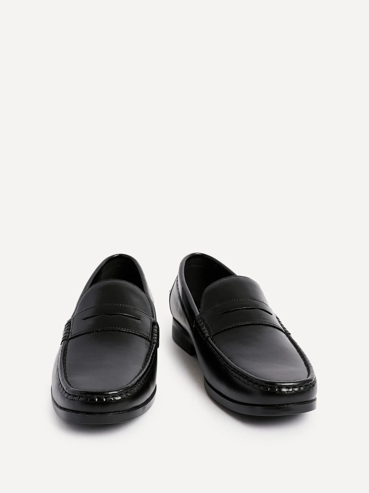 Tommaso Mens Black Faux Leather Loafers - Image 3