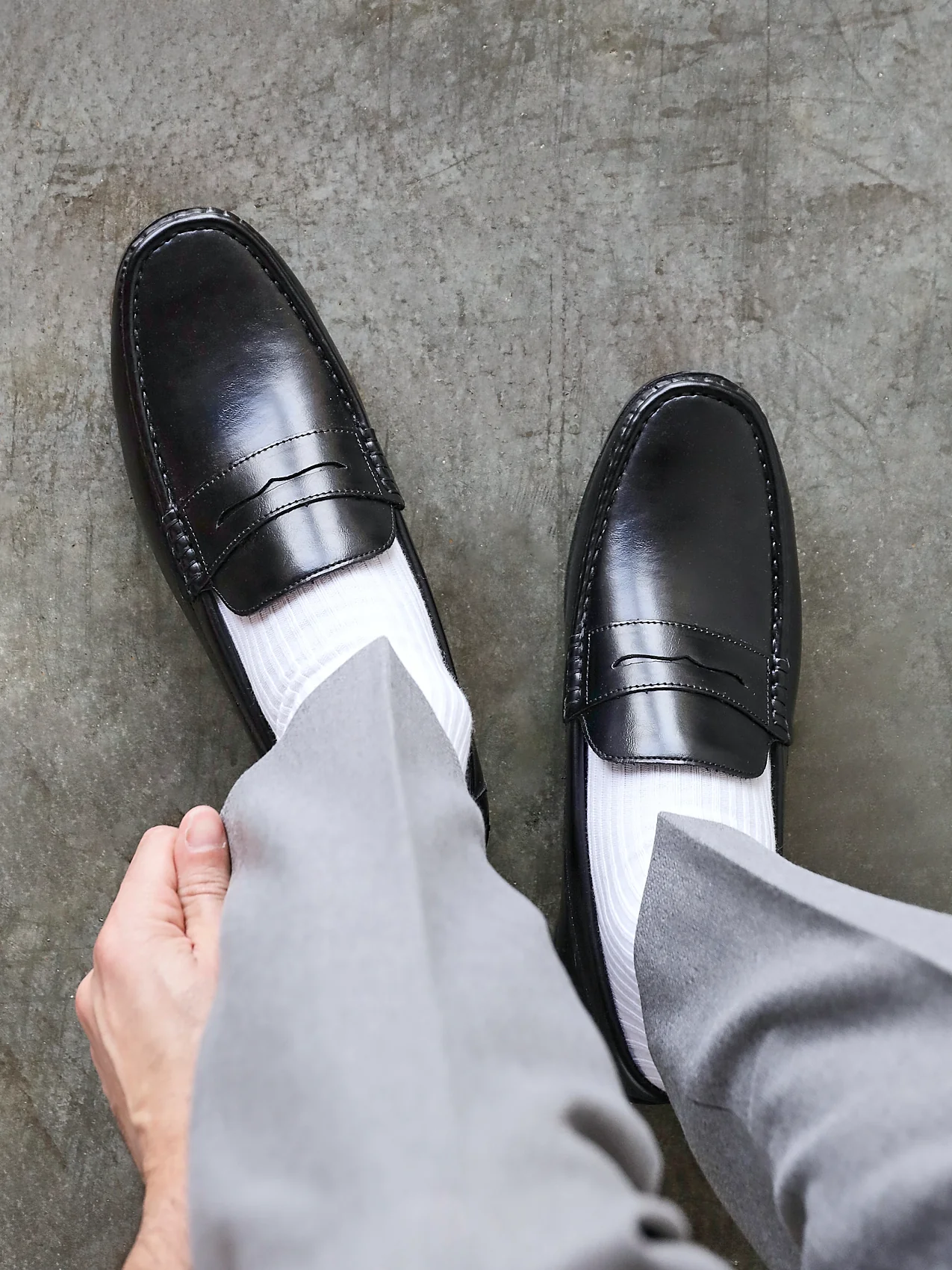 Tommaso Mens Black Faux Leather Loafers - Image 6