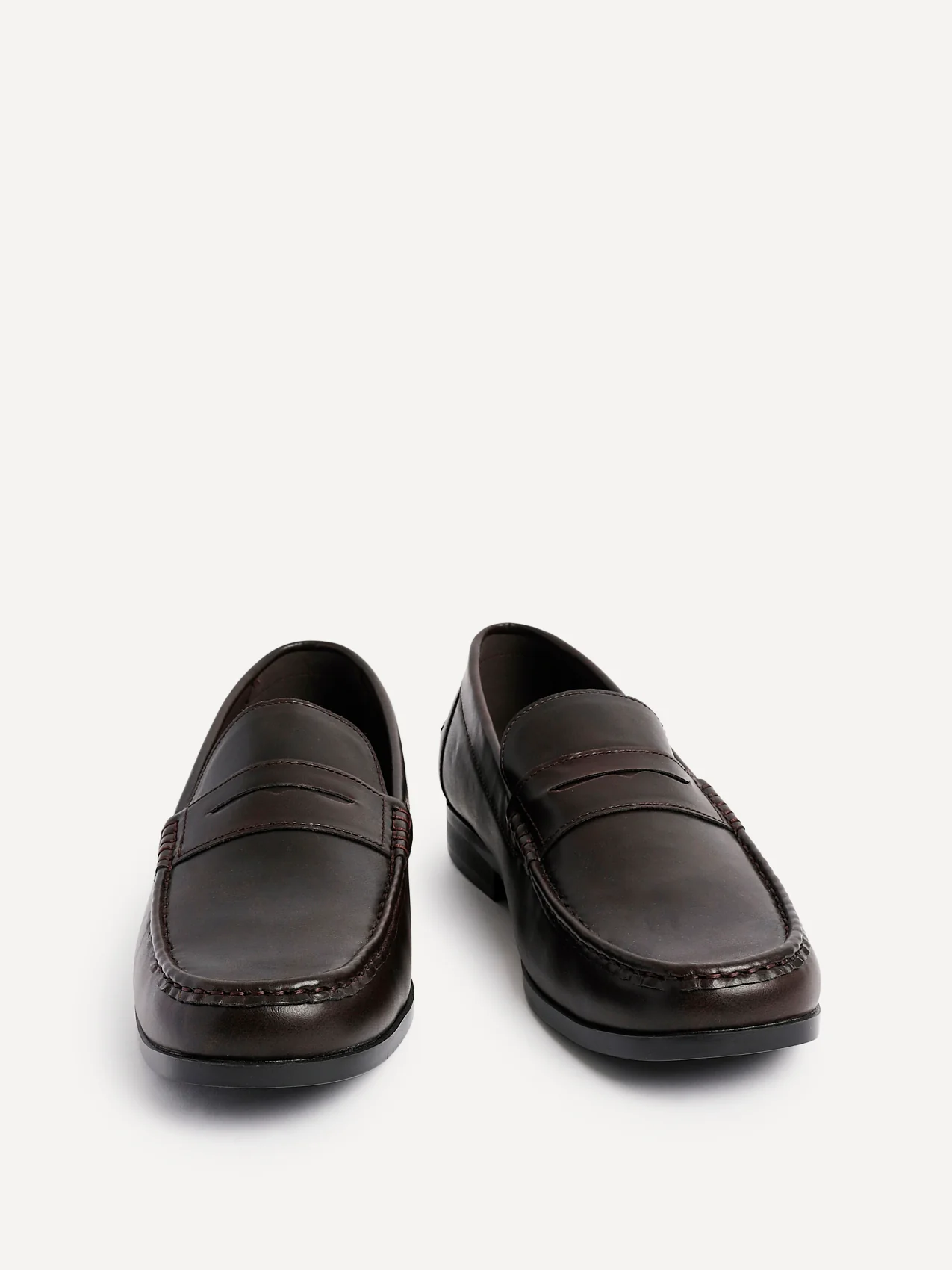 Tommaso Mens Brown Faux Leather Loafers - Image 3