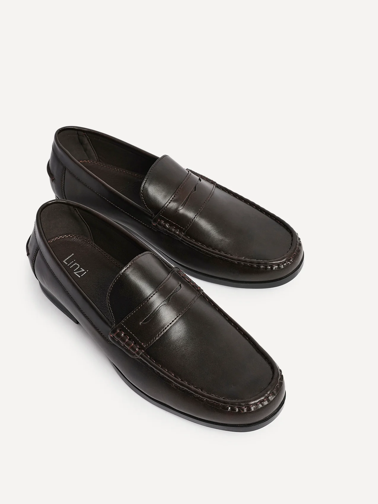 Tommaso Mens Brown Faux Leather Loafers - Image 4
