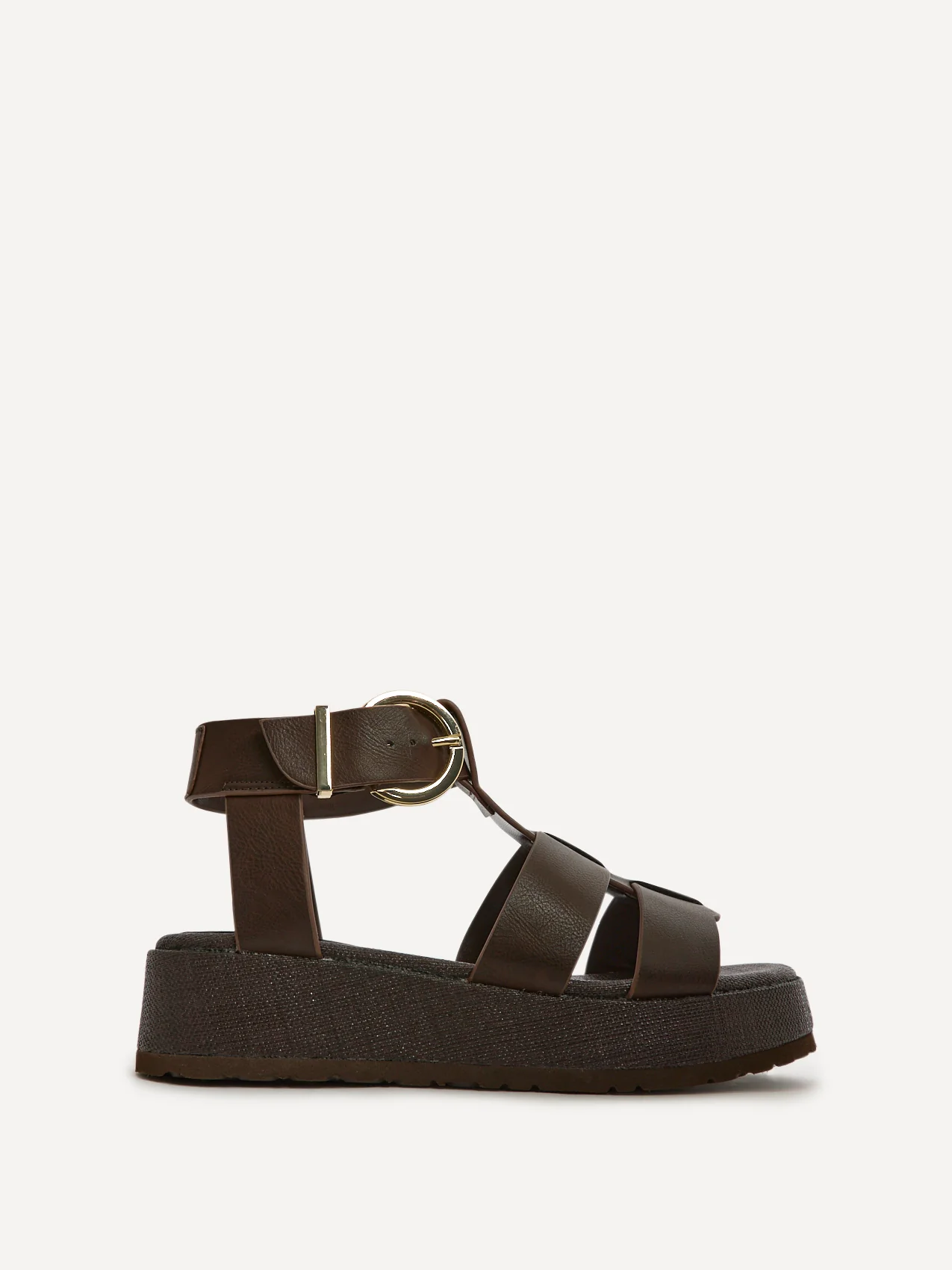 Tori Brown Gladiator Flatform Sandals - Image 2