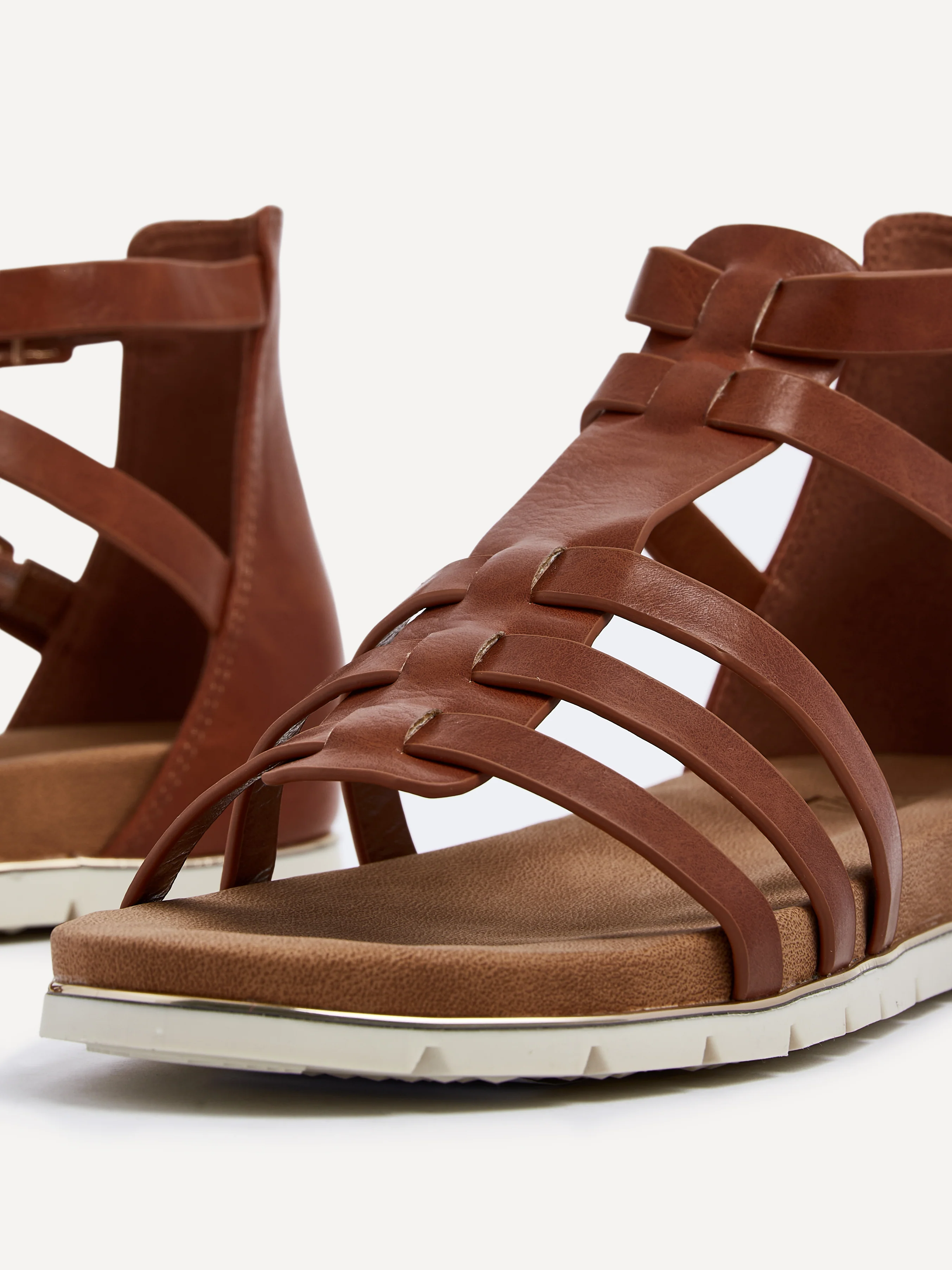 Tour Tan Gladiator T-Bar Sandals - Image 5