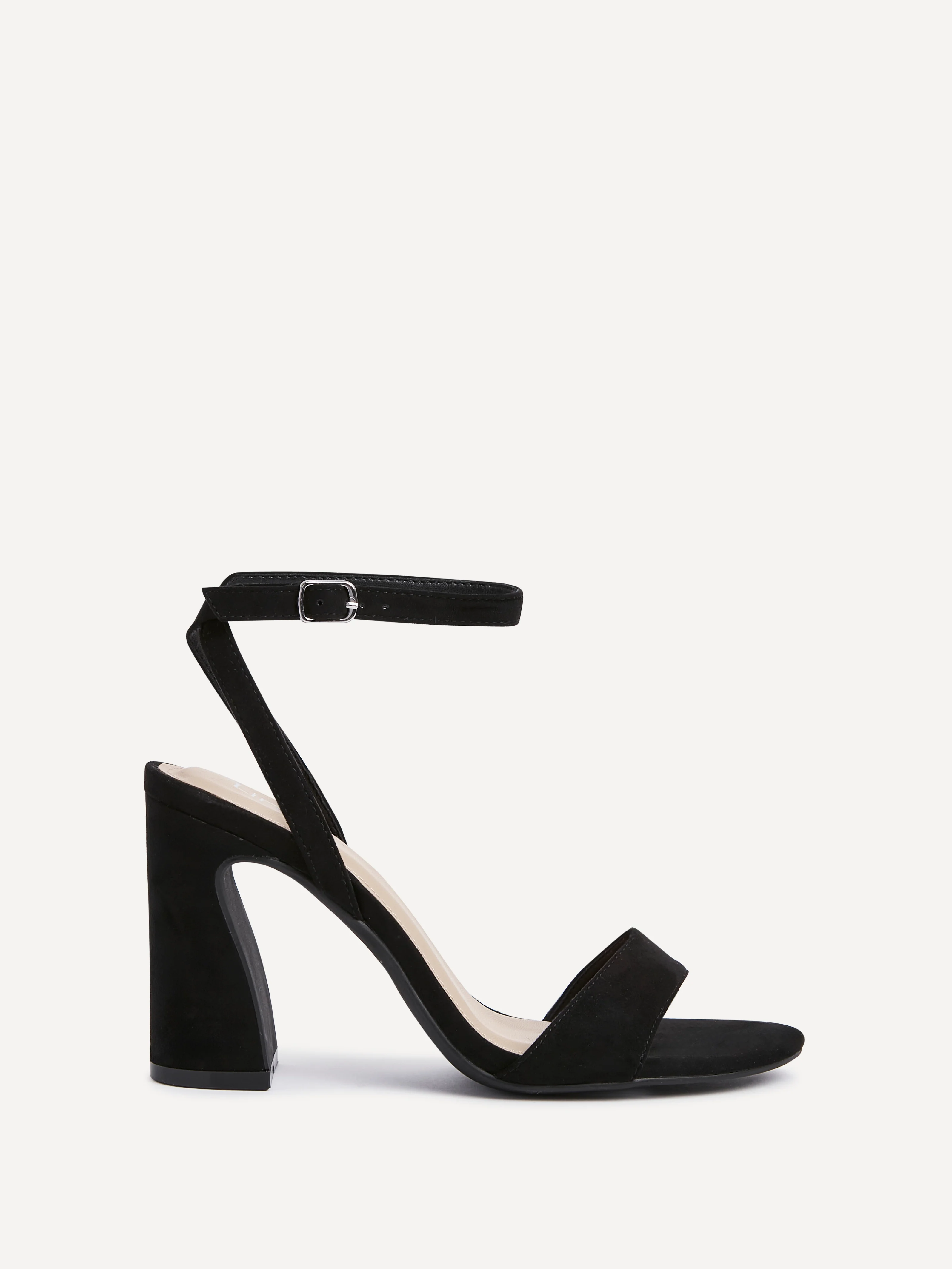 Trance Black Faux Suede Block Heels - Image 2