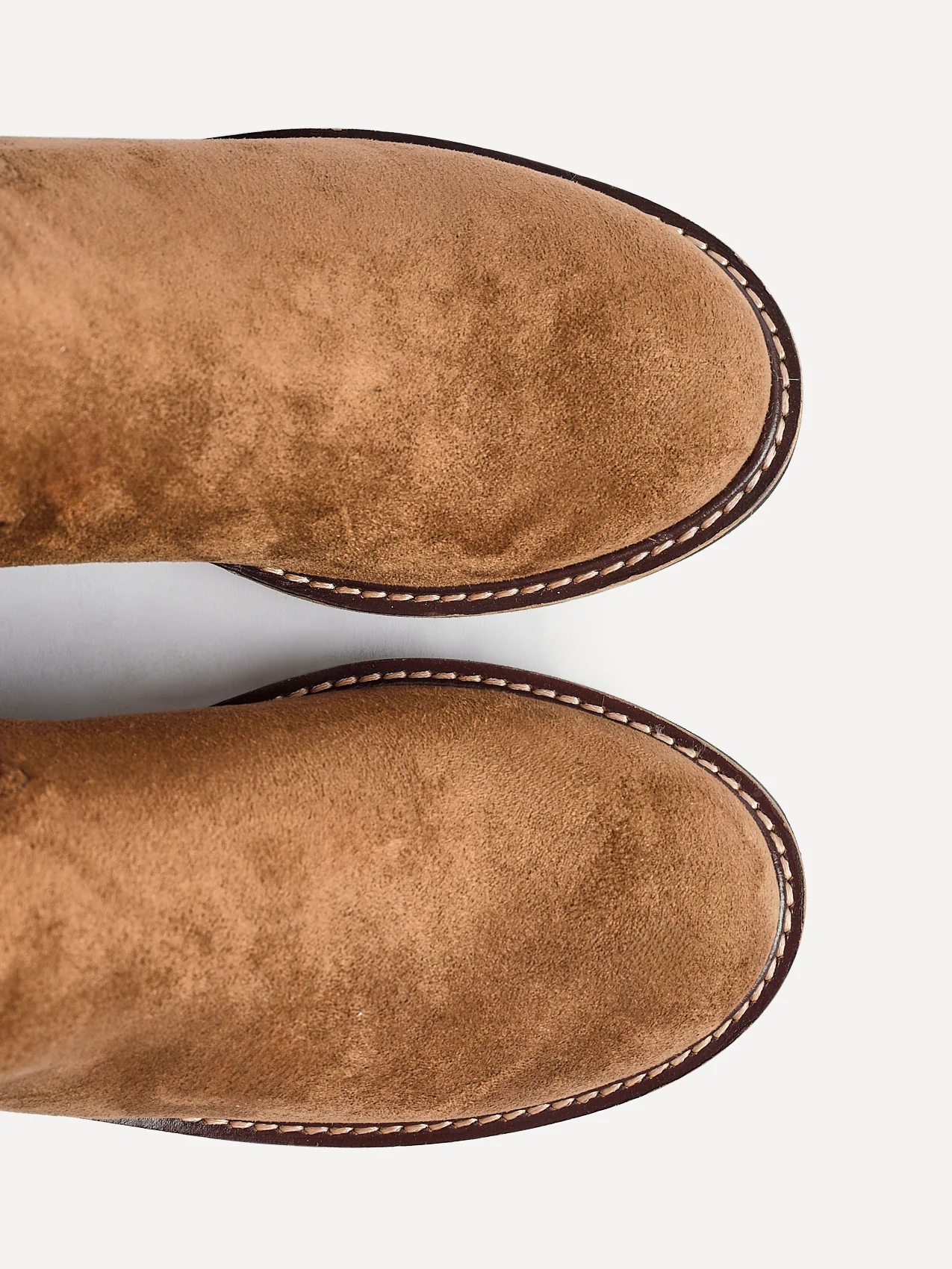Trish Sand Faux Suede Wedged Ankle Boots - Image 4