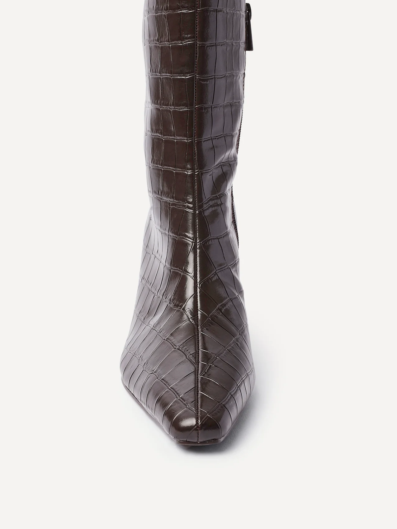 Uptown Brown Croc Long Boots - Image 4