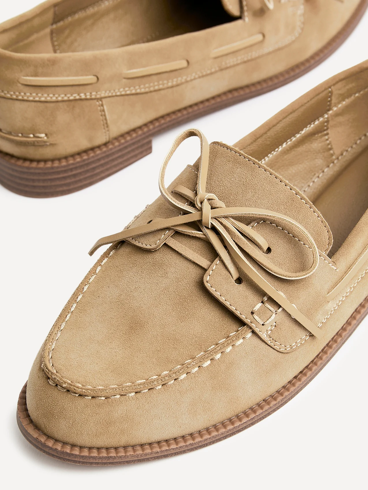 Vanish Beige Faux Suede Loafers - Image 4