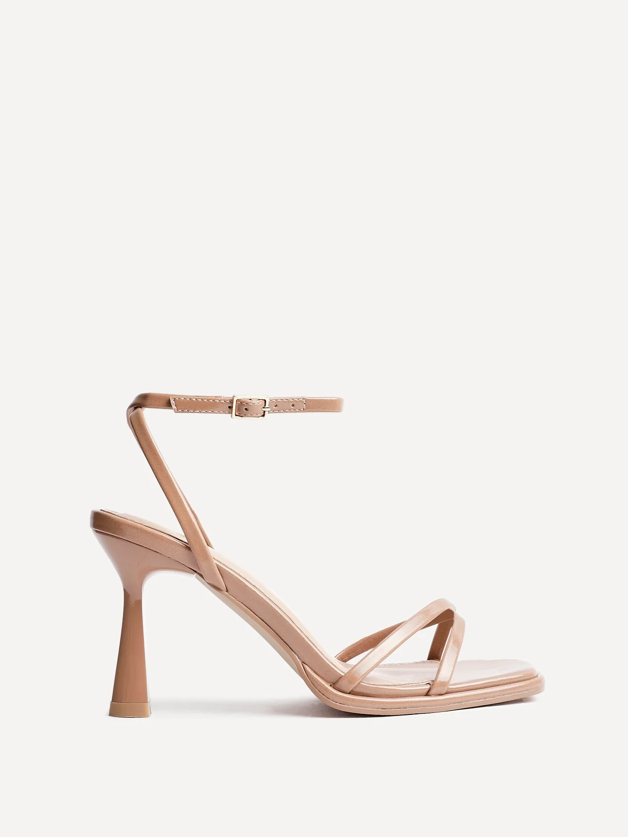 Verve Tan Faux Leather Crossover Stiletto Heel - Image 2