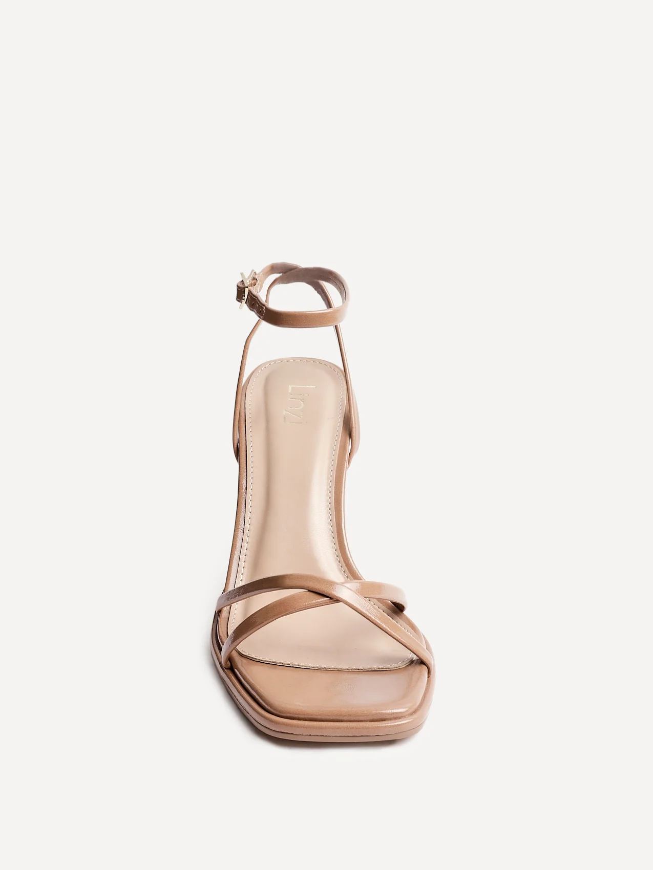 Verve Tan Faux Leather Crossover Stiletto Heel - Image 4