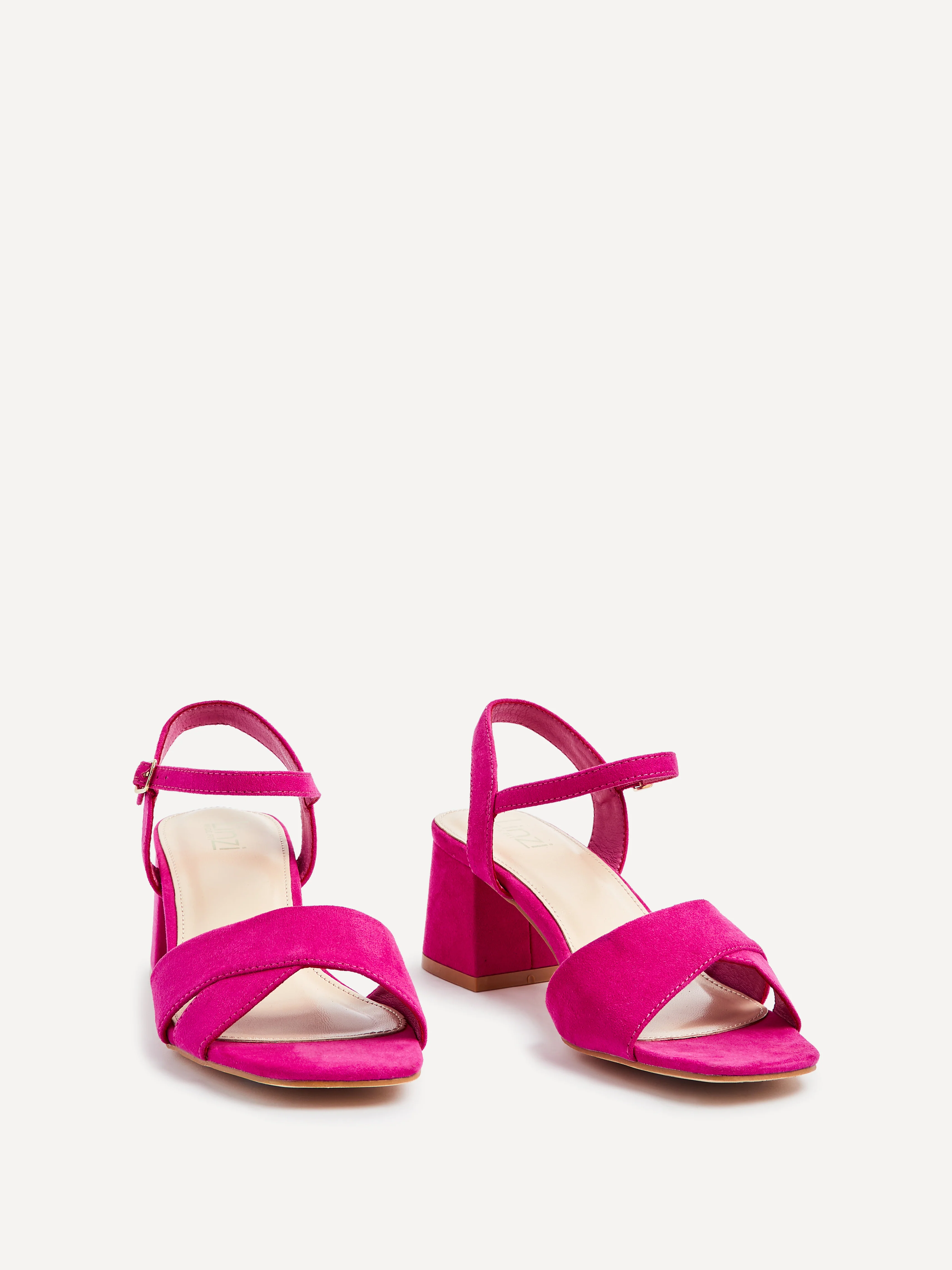 Vivian Wide Fit Pink Block Heel Sandals - Image 3