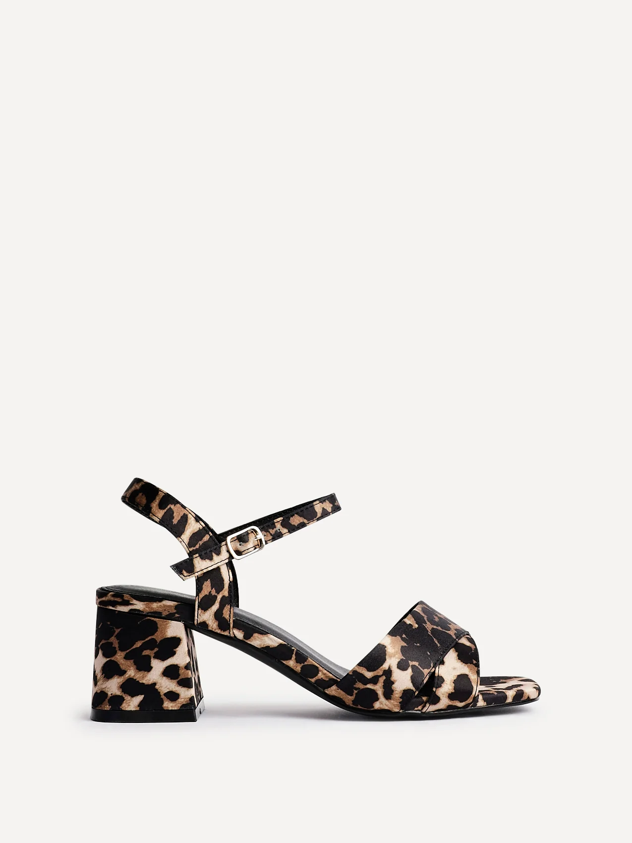 Vivian Wide Fit Leopard Block Heel Sandals - Image 2