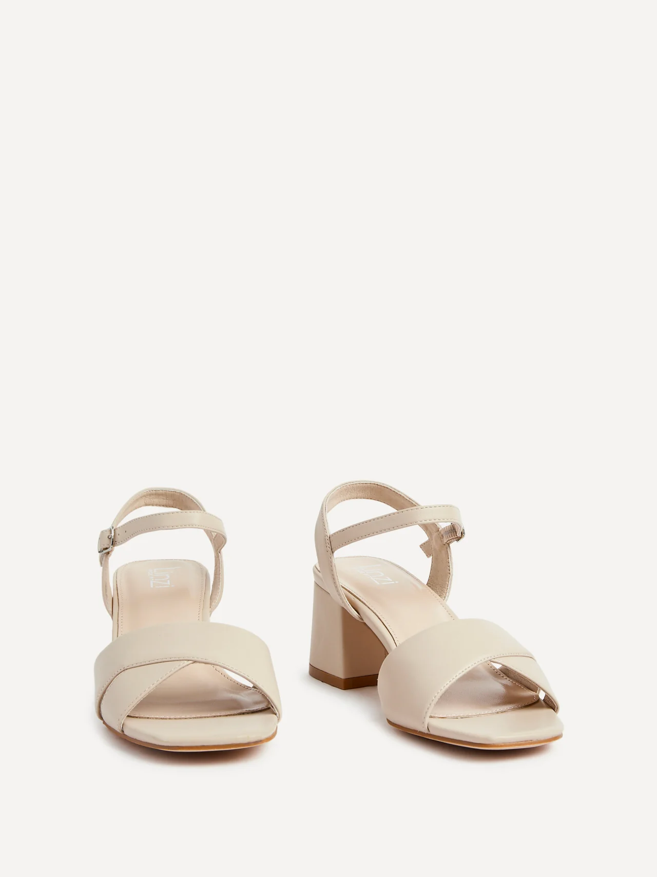 Vivian Wide Fit Nude Block Heel Sandals - Image 3
