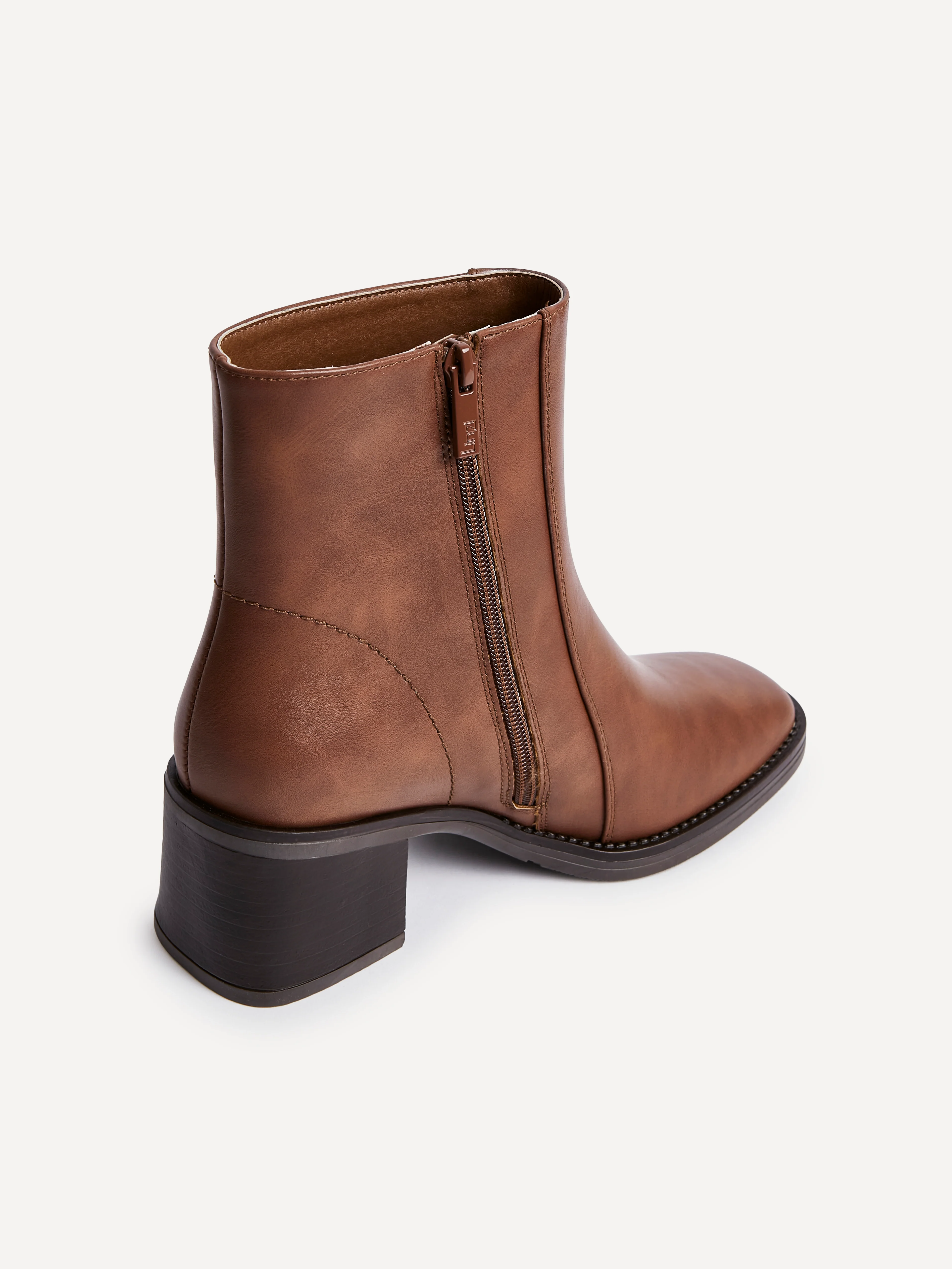 Wander Brown Heeled Ankle Boots - Image 4