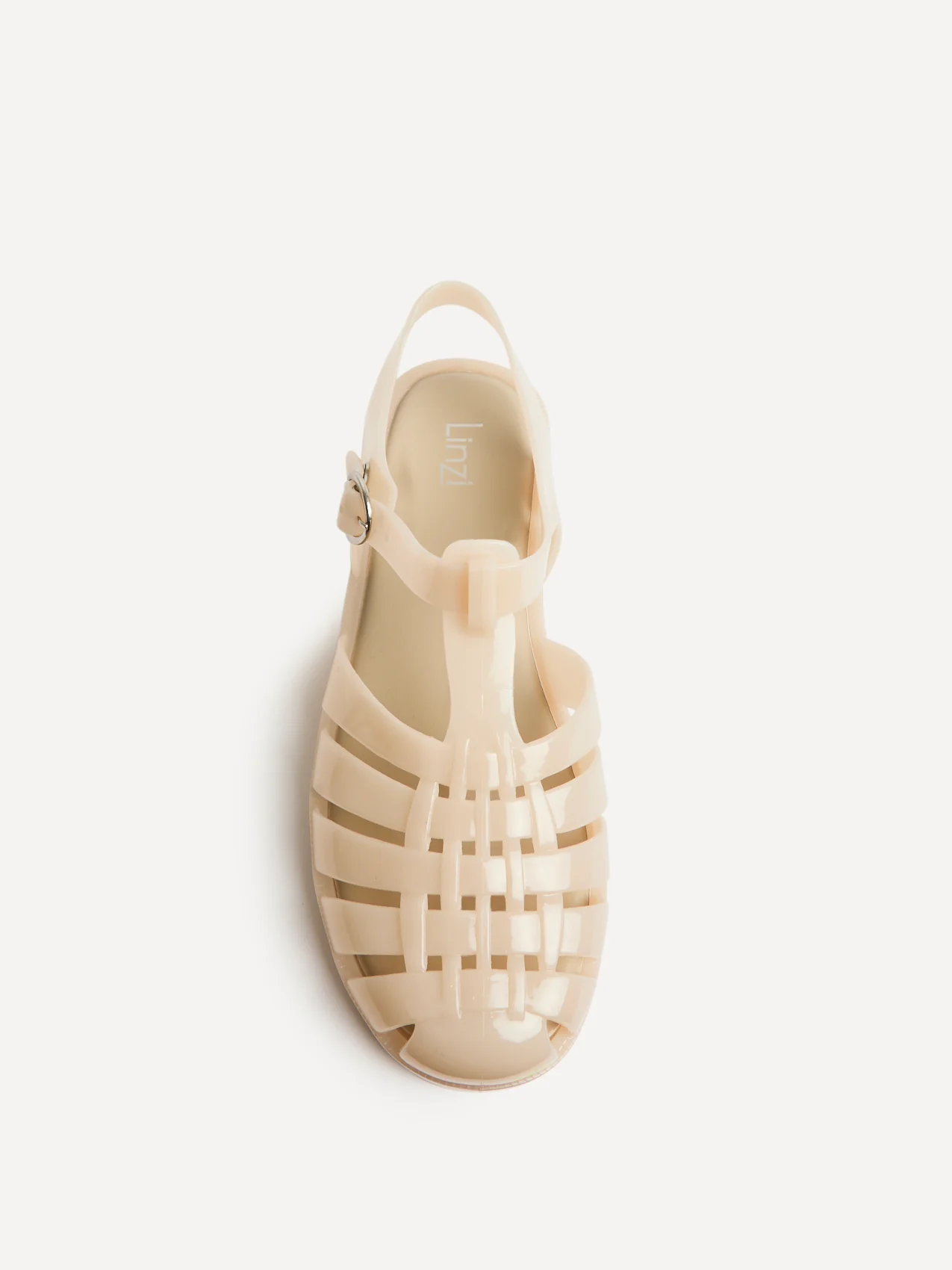 Wave Nude Jelly Flat Sandals - Image 4