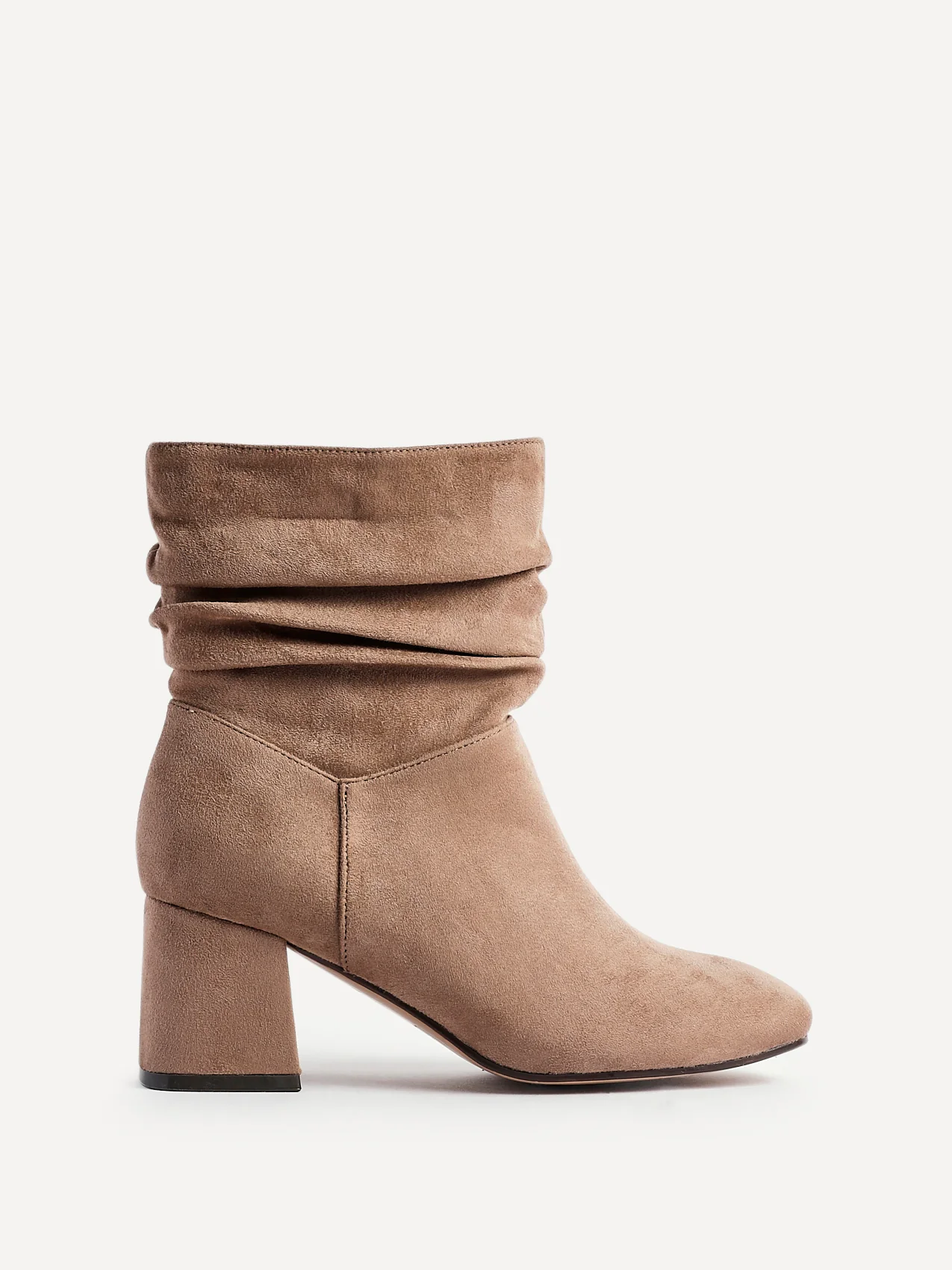 Zayda Wide Fit Mocha Heeled Ankle Boots - Image 2