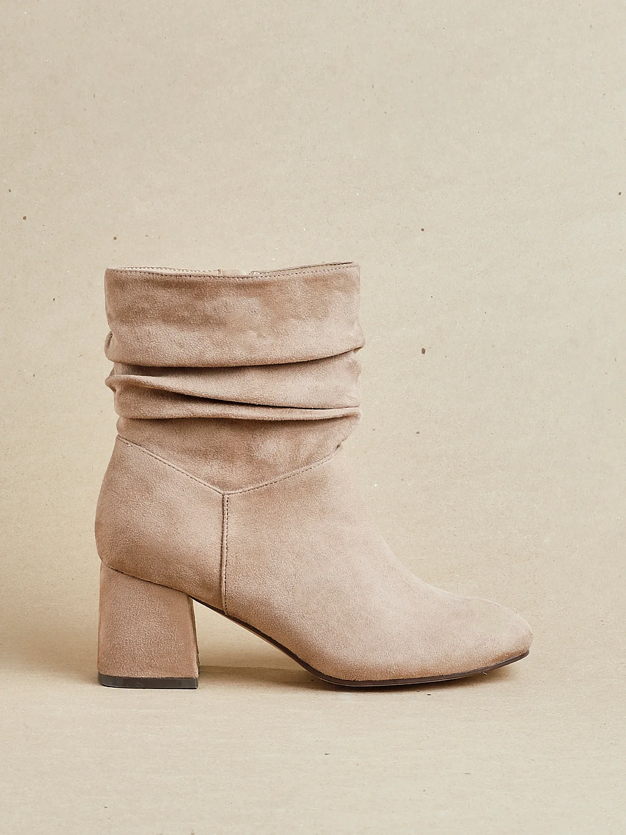 Zayda Wide Fit Mocha Heeled Ankle Boots - Image 6